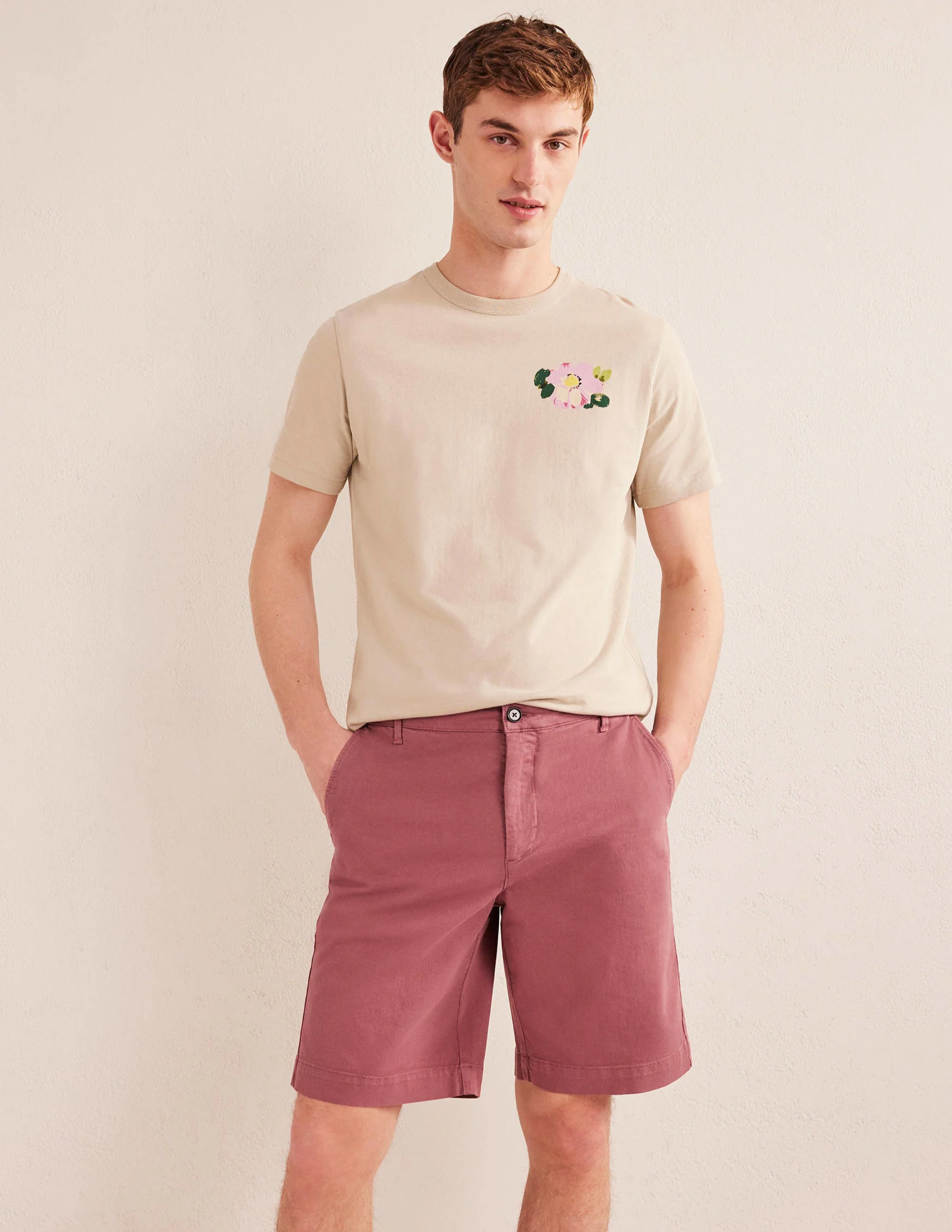 Laundered Chino Shorts-Renaissance Rose
