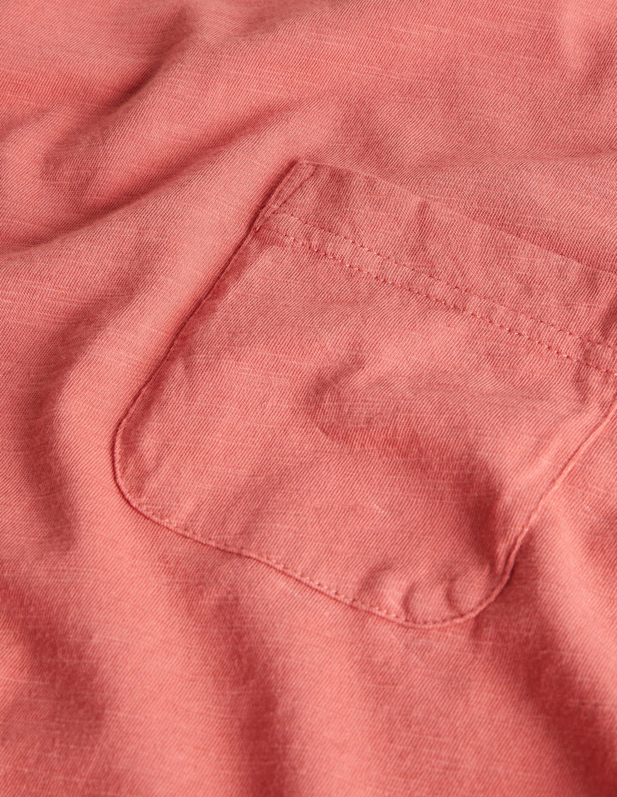 Laundered Slub T-Shirt-Faded Rose Red - Image 6