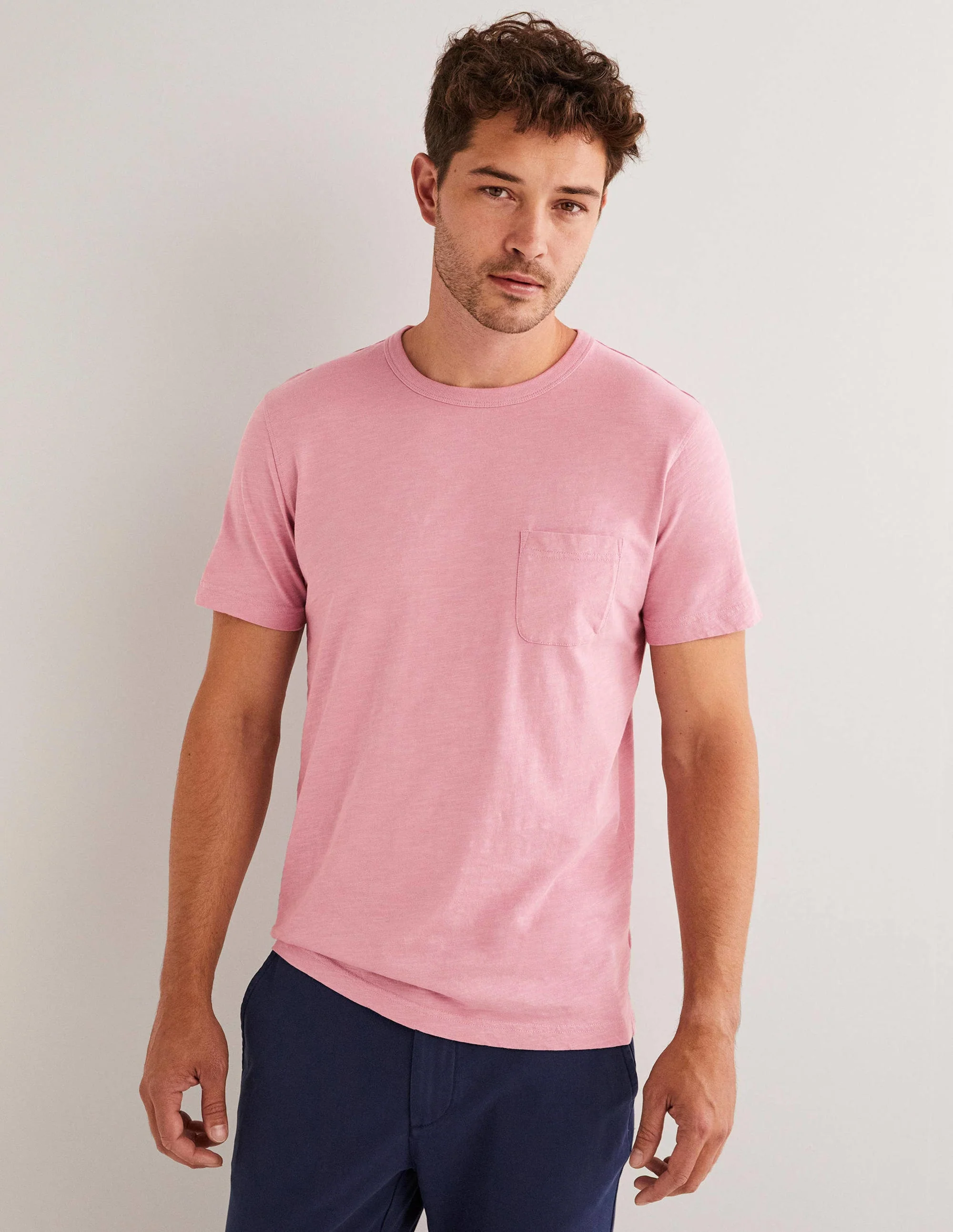 Laundered Slub T-Shirt-Lilas Pink