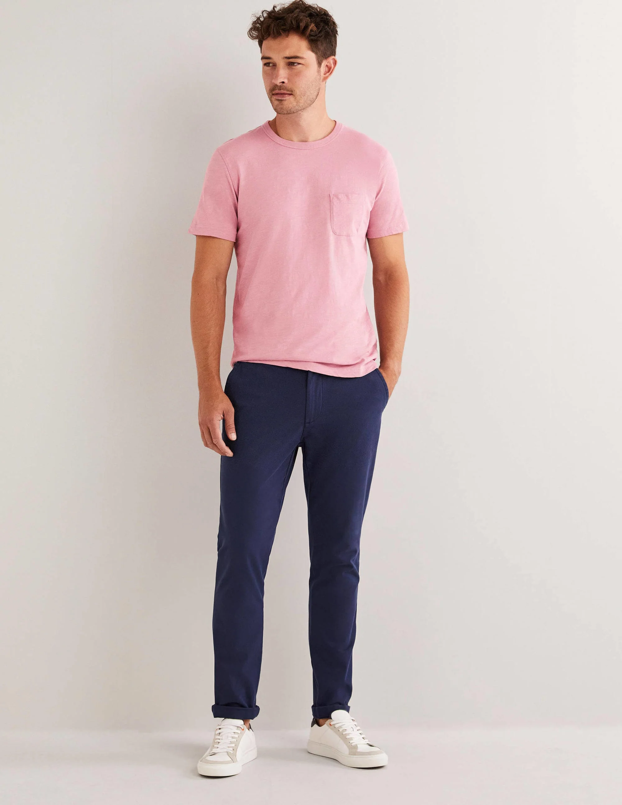 Laundered Slub T-Shirt-Lilas Pink - Image 4