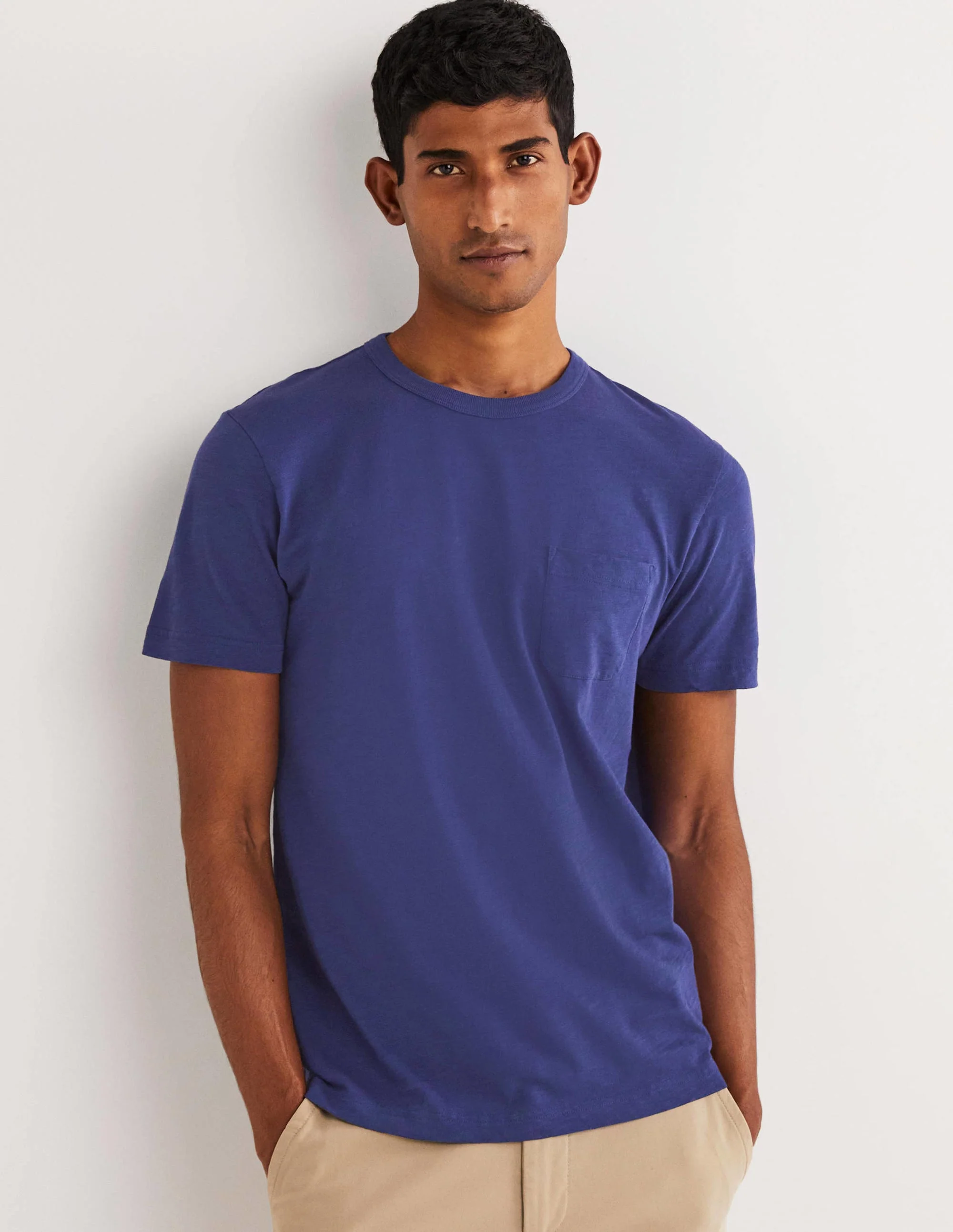 Laundered Slub T-Shirt-Space Blue