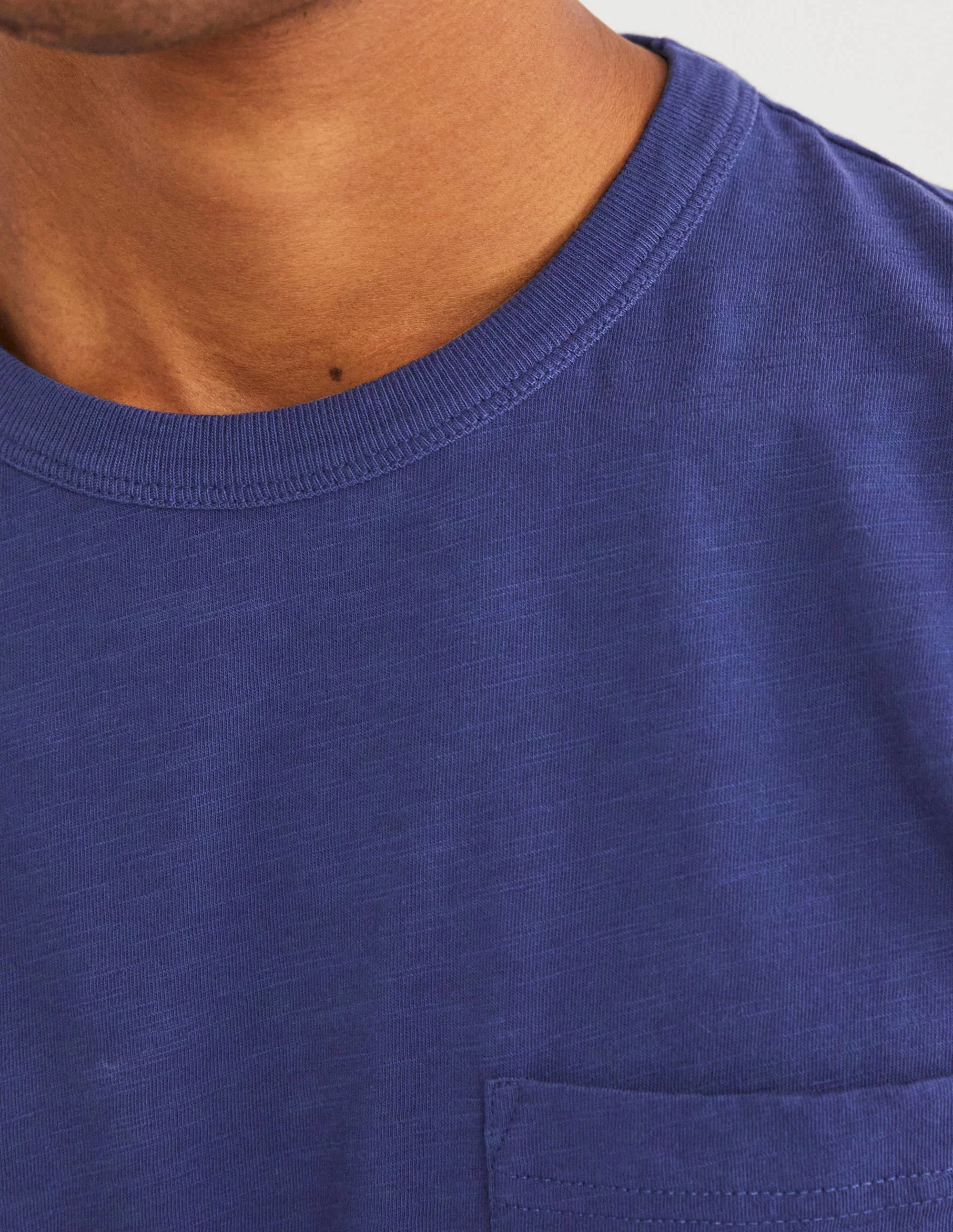 Laundered Slub T-Shirt-Space Blue - Image 2