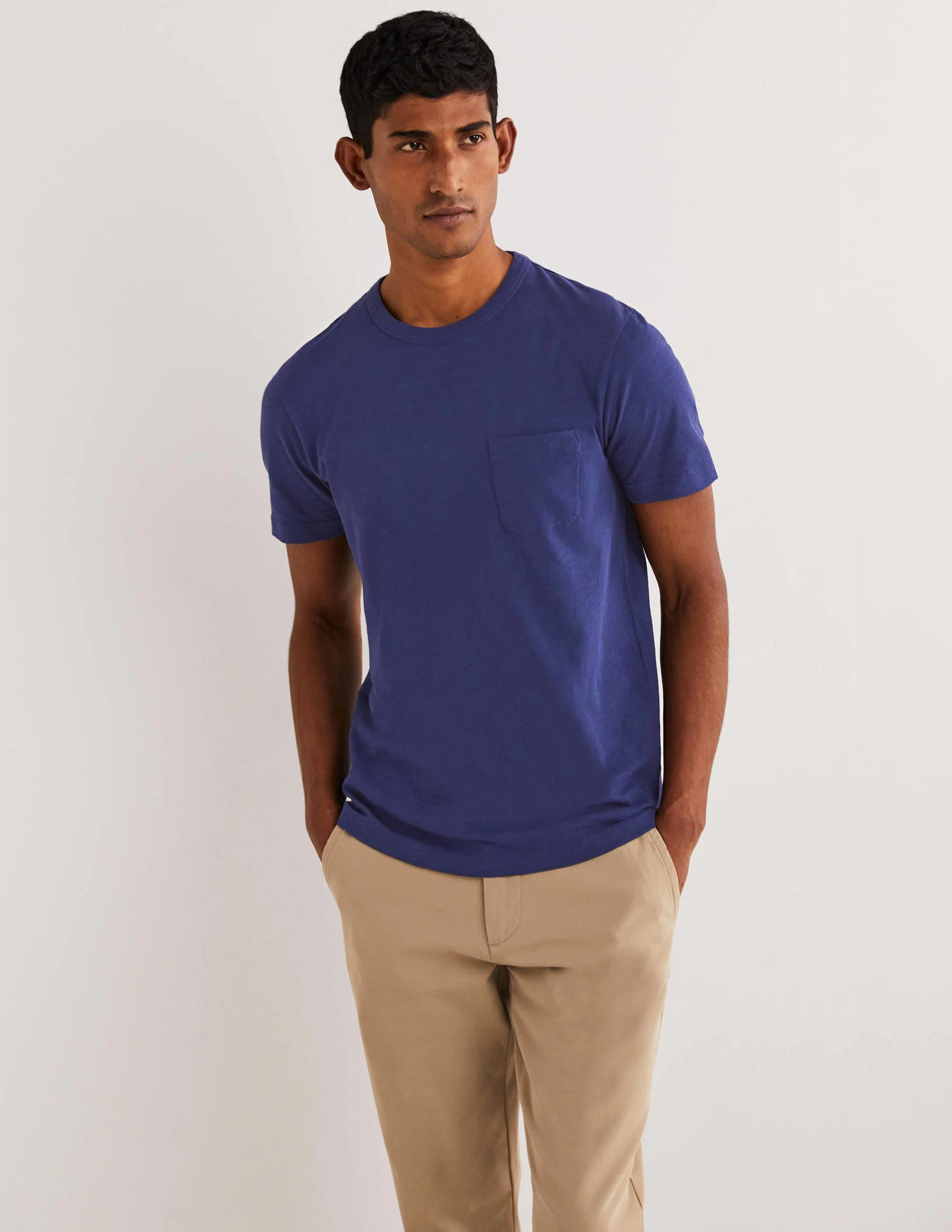 Laundered Slub T-Shirt-Space Blue - Image 4