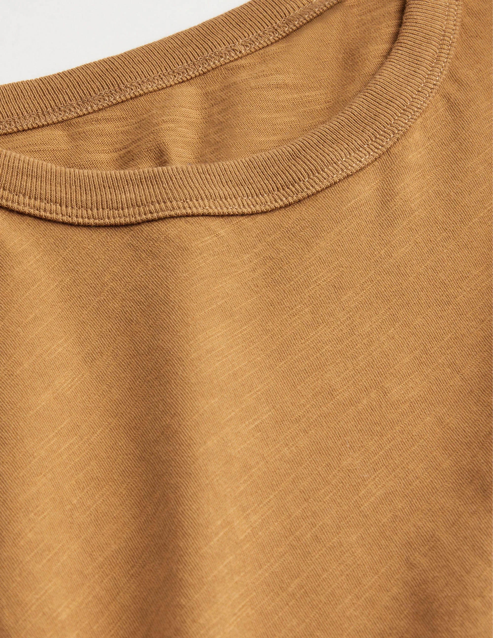 Laundered Slub T-Shirt-Teddy Bear Brown - Image 6