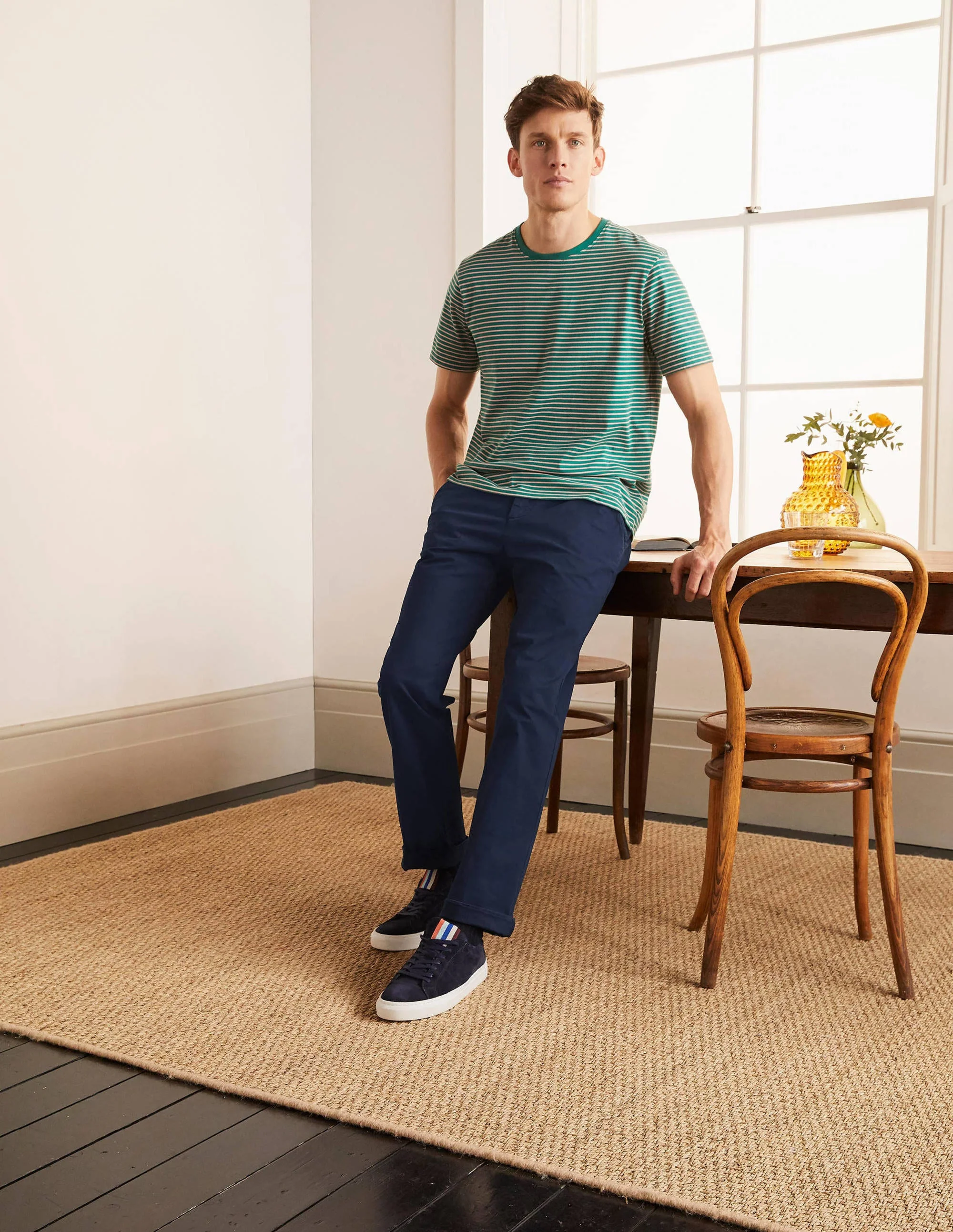Lightweight Chinos-Navy