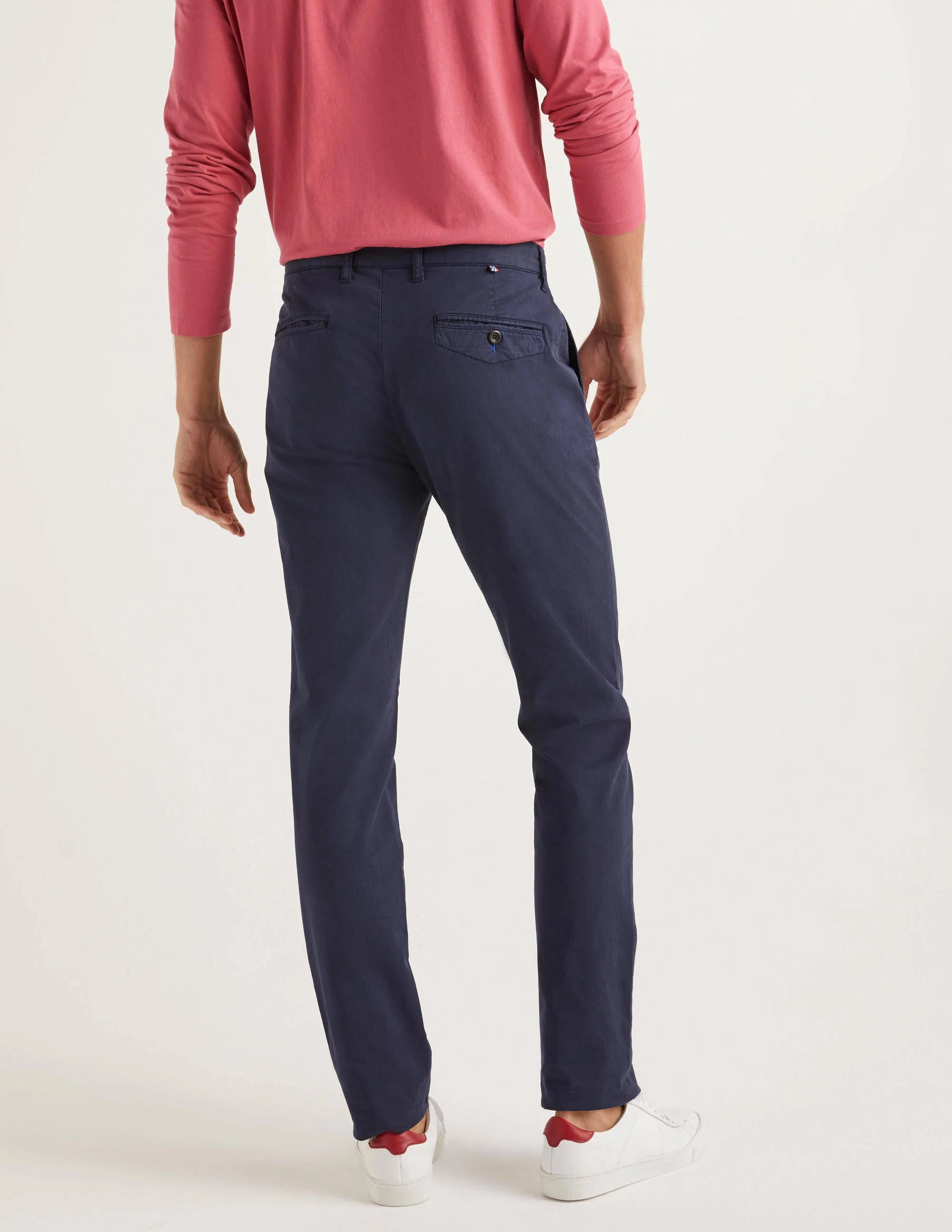 Lightweight Slim Chinos-Navy - Image 4