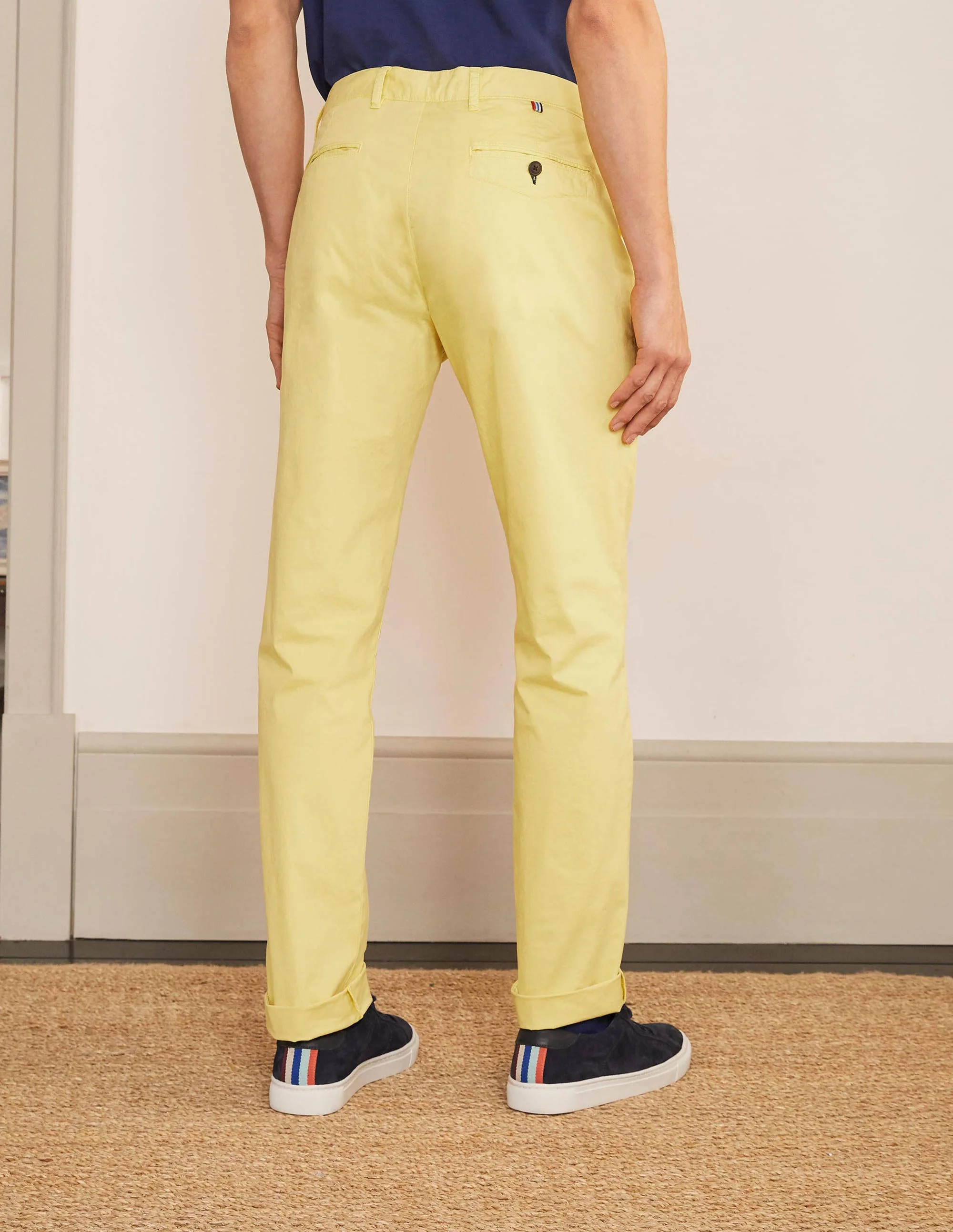 Lightweight Slim Chinos-Sunbleach Yellow - Image 3