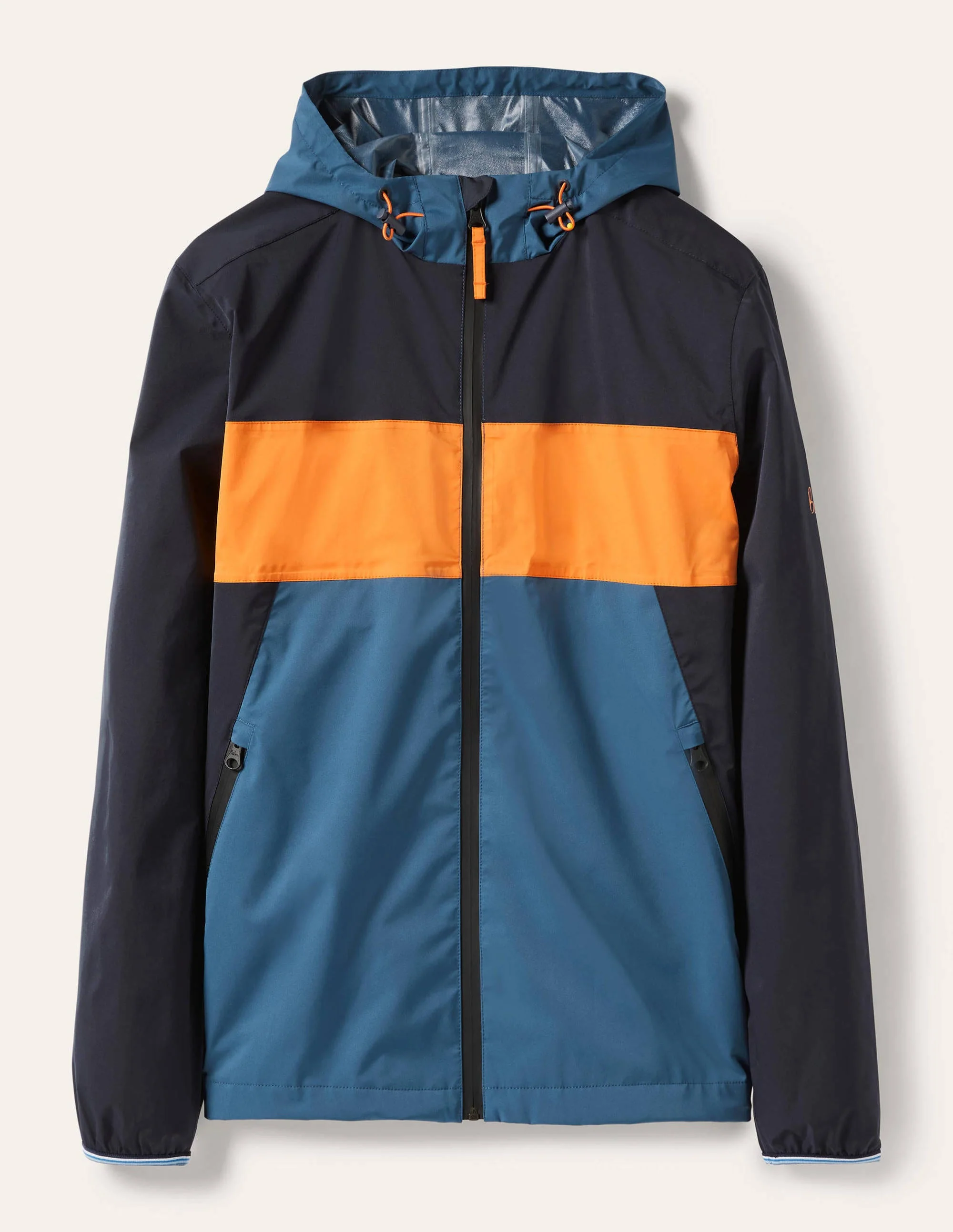 Lightweight Waterproof Jacket-Navy/Ensign Blue Colourblock - Image 6