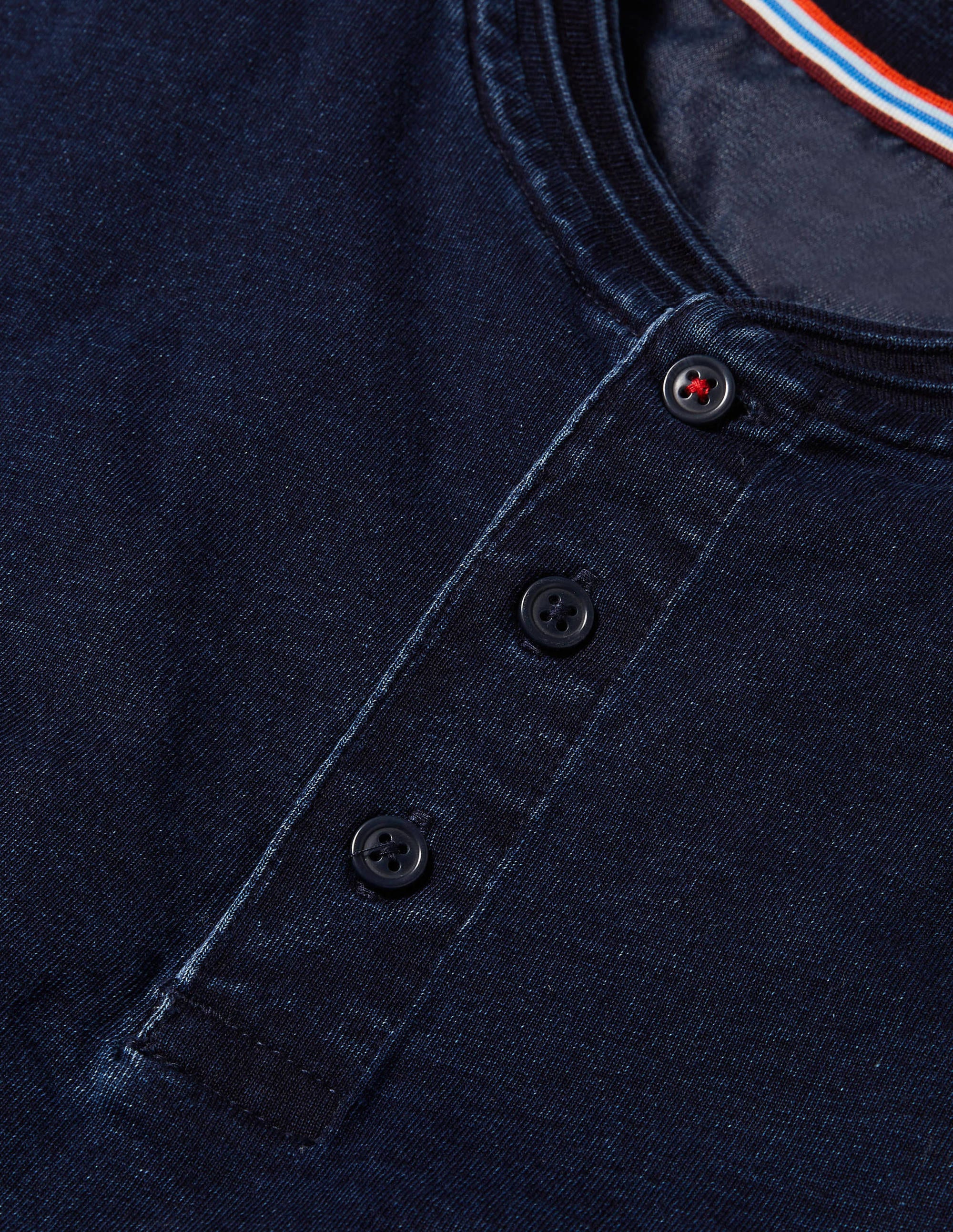 Long Sleeve Henley-Indigo - Image 6