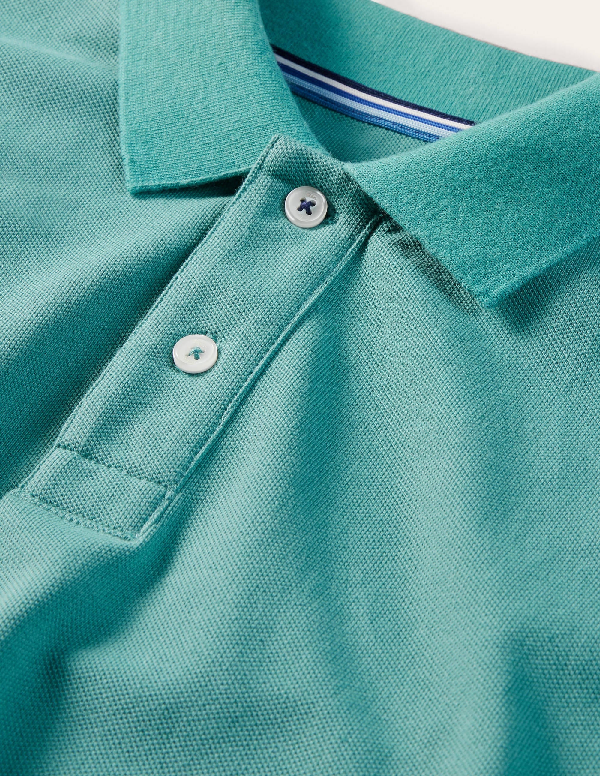 Long Sleeve Piqué Polo-Quail Egg - Image 6