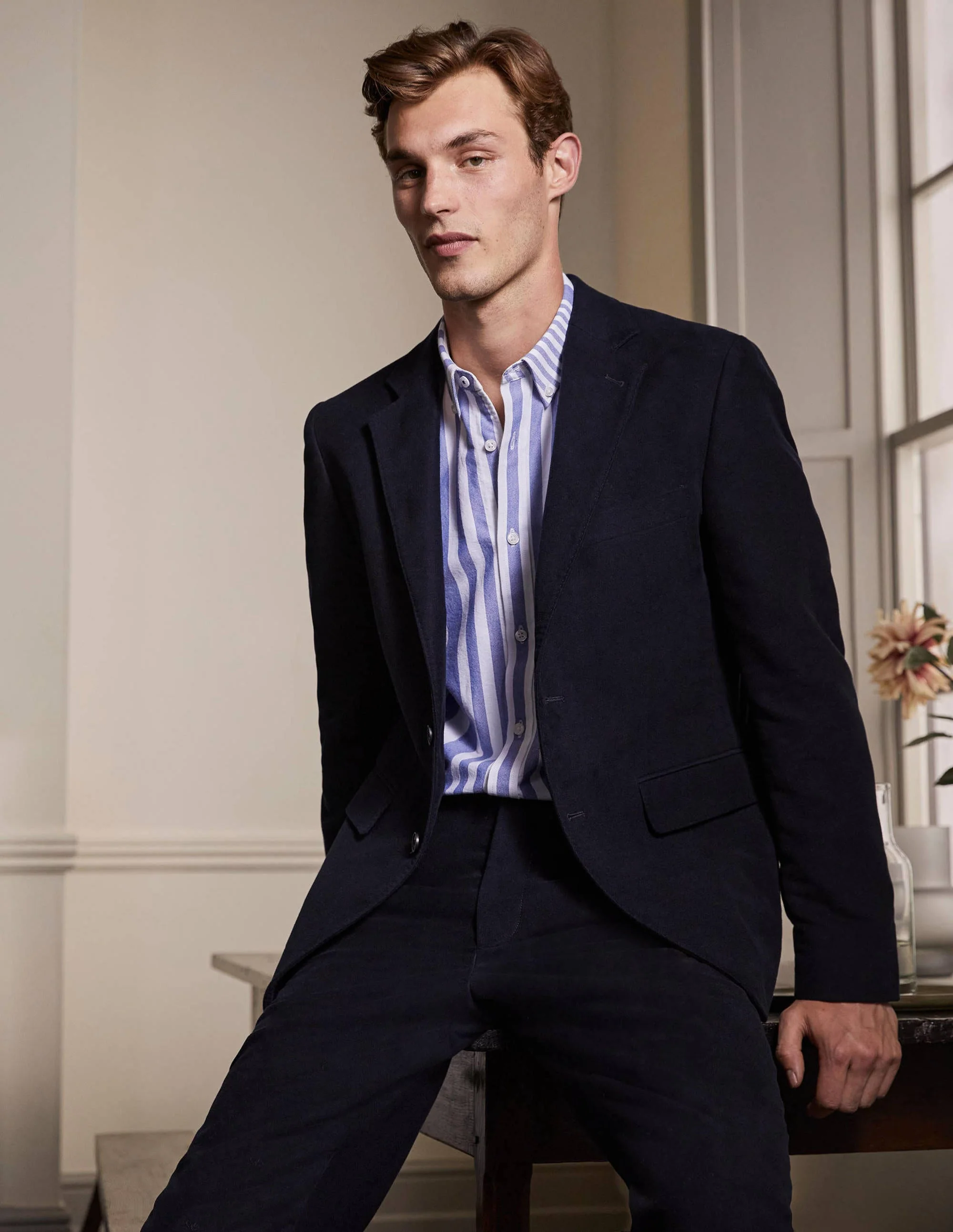 Lothbury Moleskin Blazer-Navy - Image 4