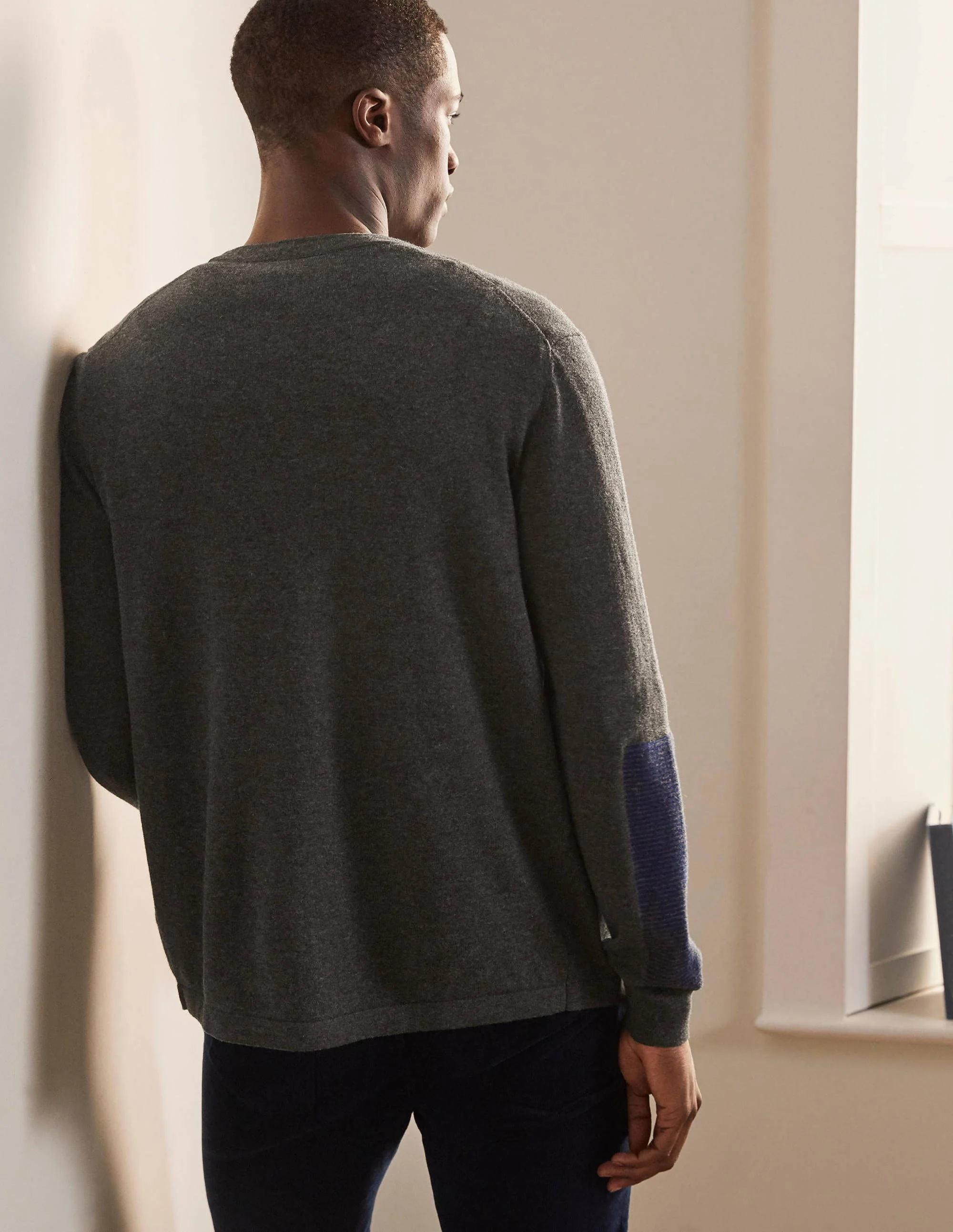 Merino Blend Cardigan-Graphite Melange - Image 3
