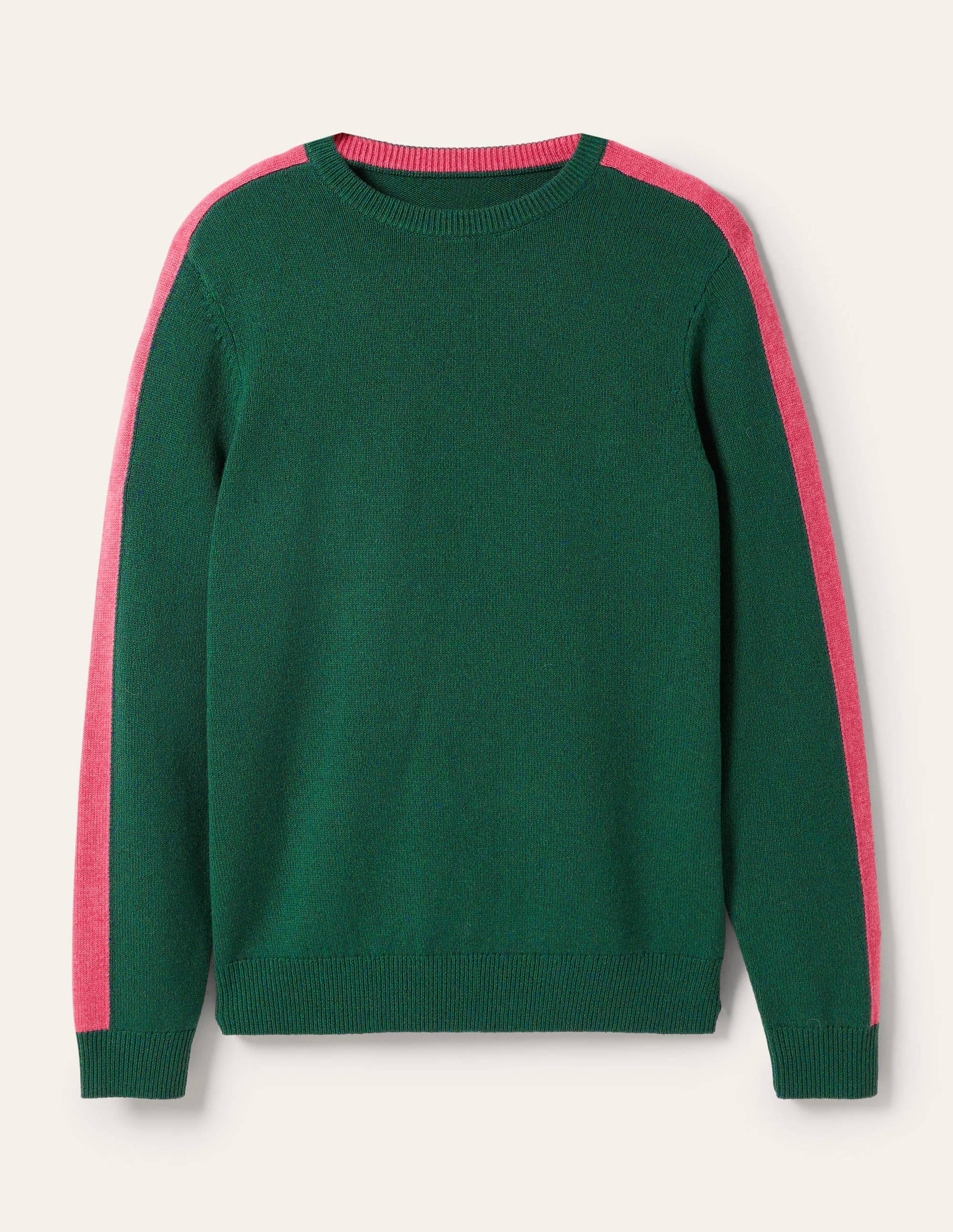 Merino Blend Crew Neck Sweater-Billiard Green - Image 6
