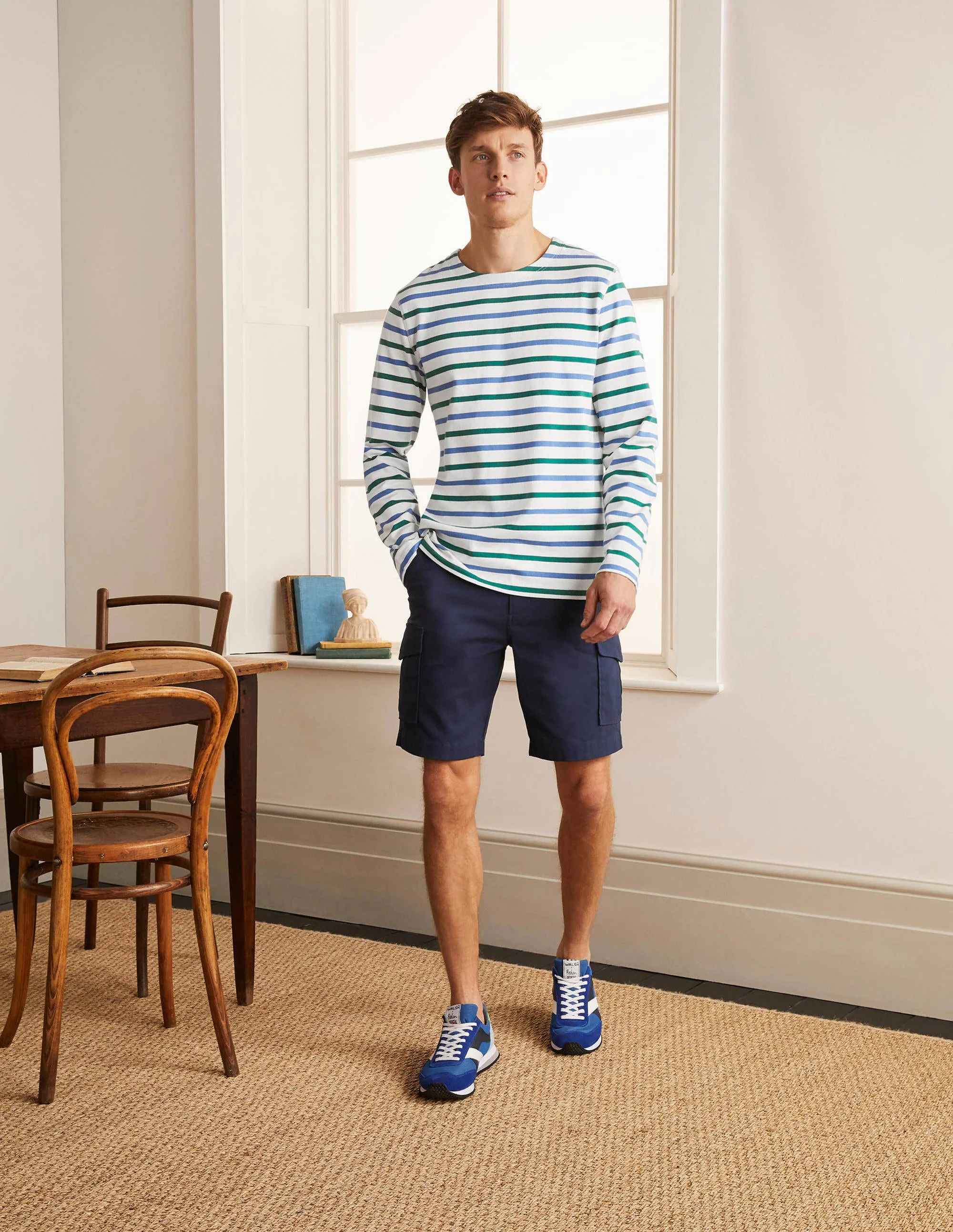 Midweight Mariner Breton-Greenary/Sky Blue Stripe - Image 2