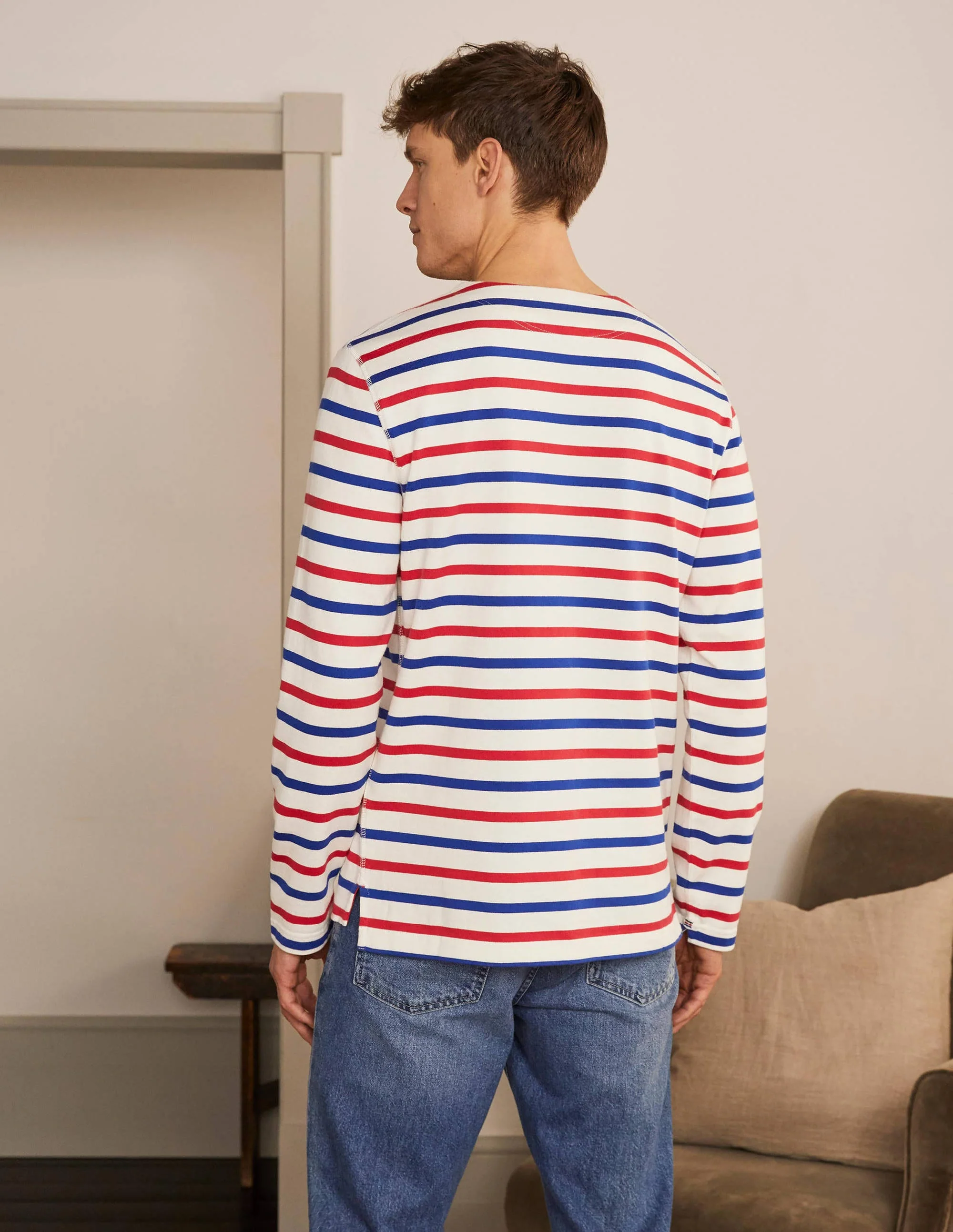 Midweight Mariner Breton-Rio Red/Regal Blue Stripe - Image 3