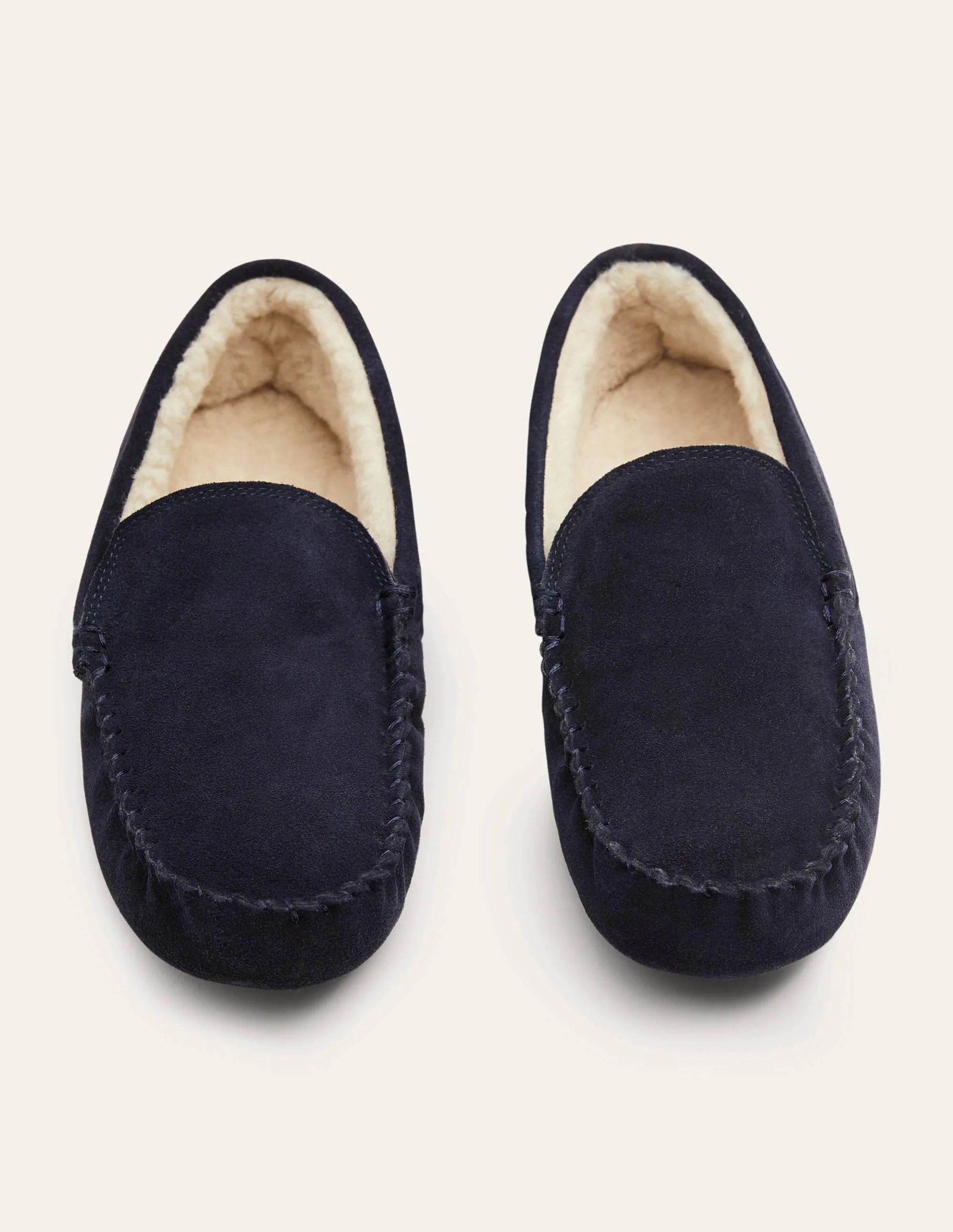 Moccasin Slippers-Navy - Image 4
