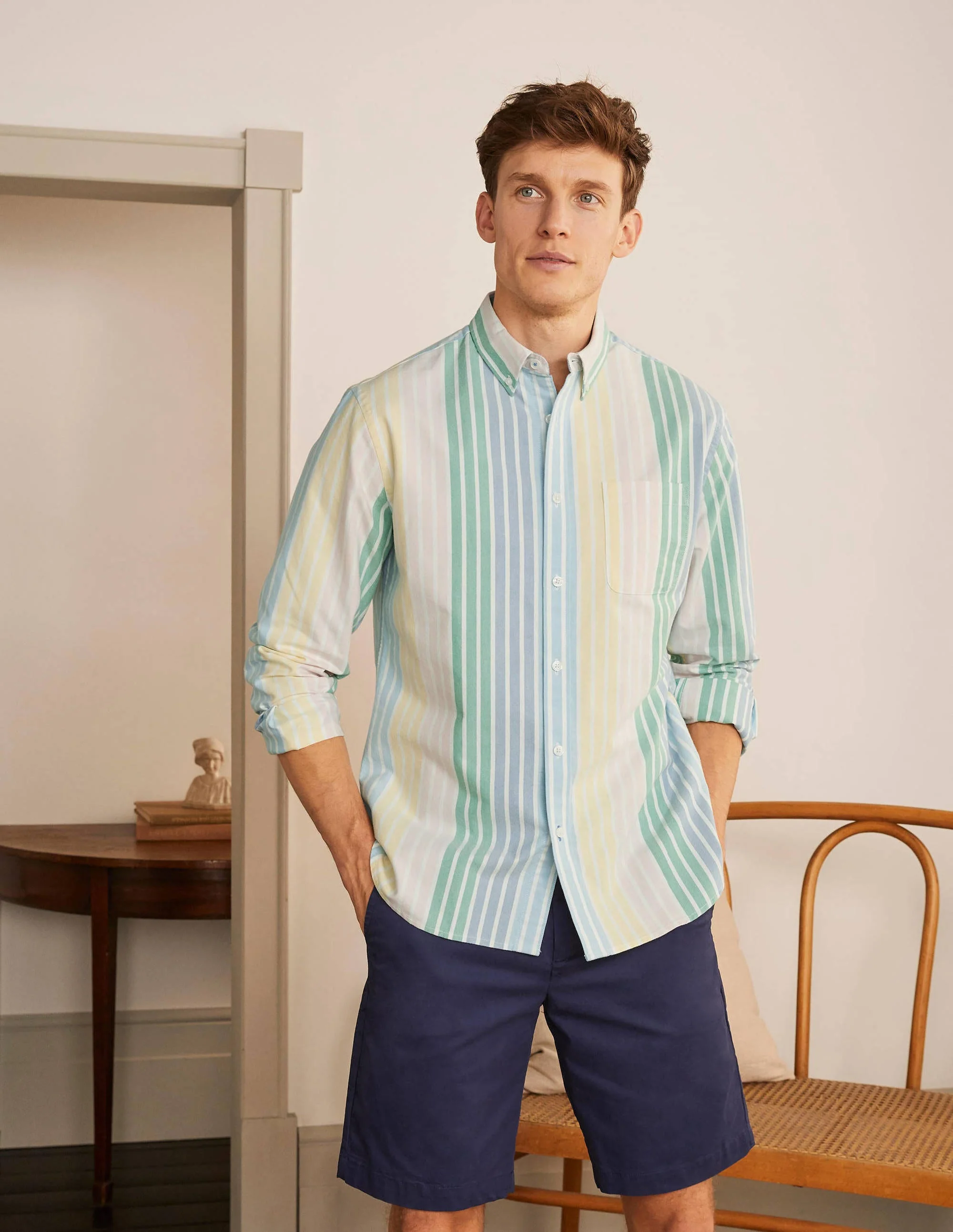 Modern Oxford Shirt-Multi Rainbow - Image 2
