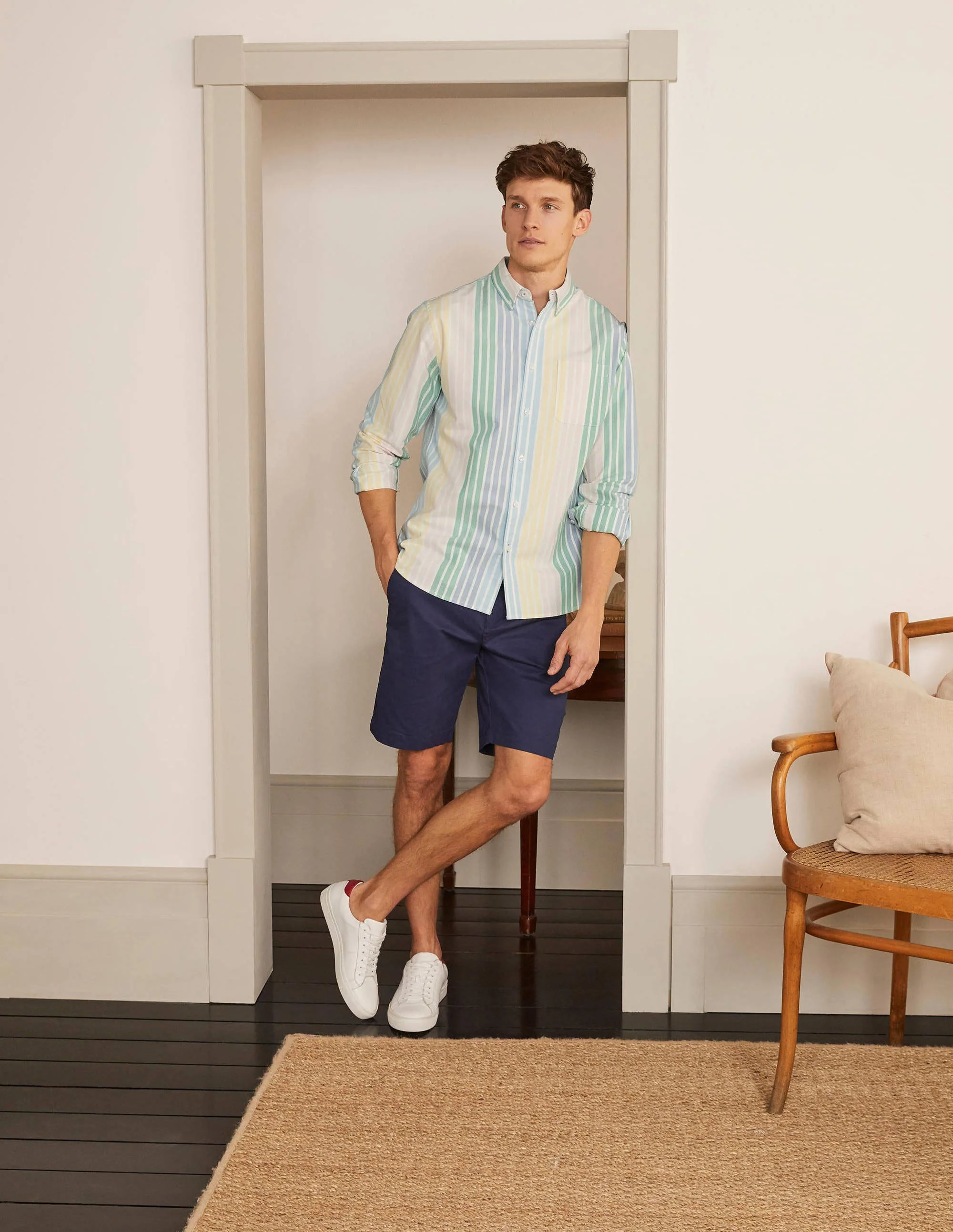Modern Oxford Shirt-Multi Rainbow - Image 3