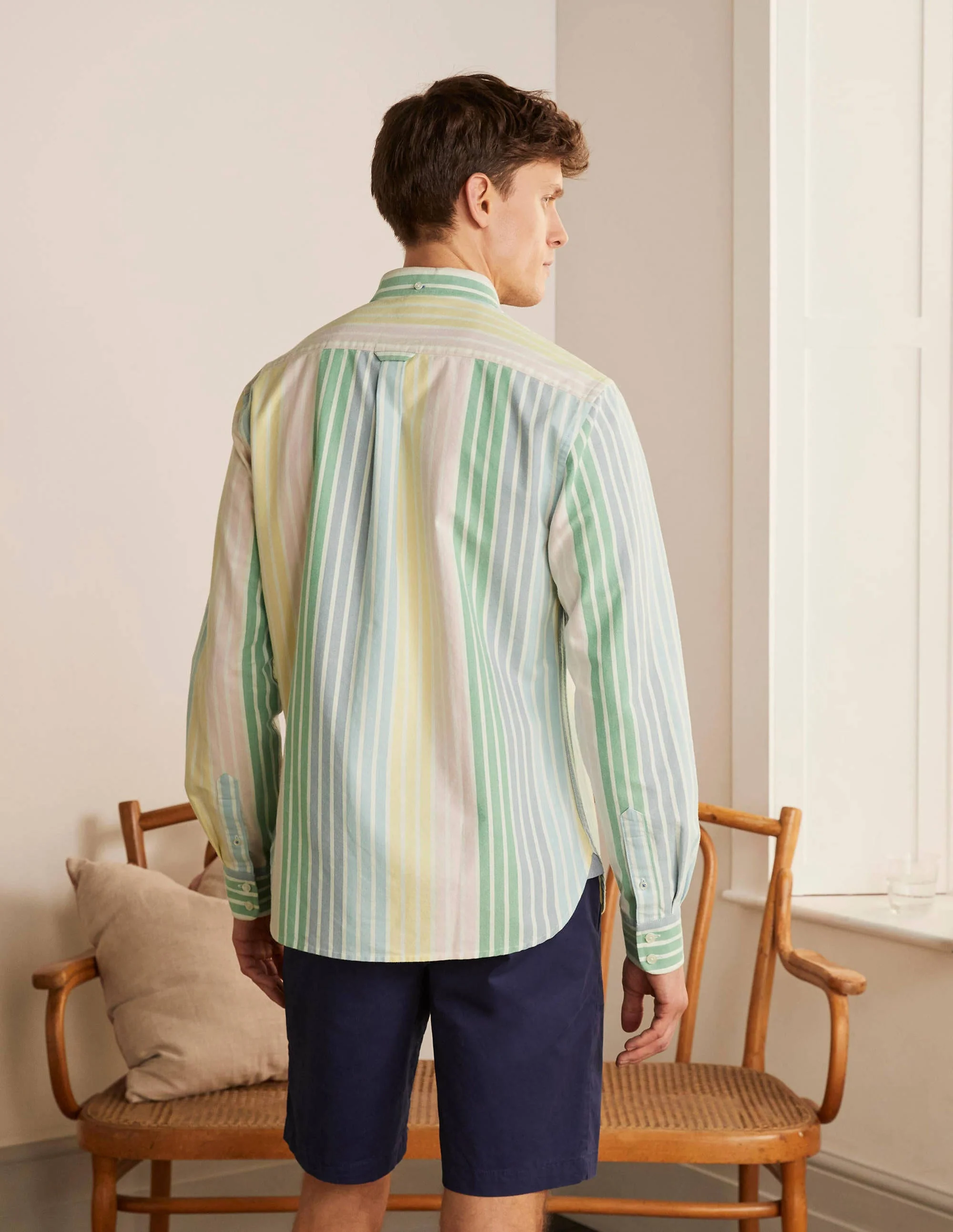 Modern Oxford Shirt-Multi Rainbow - Image 4