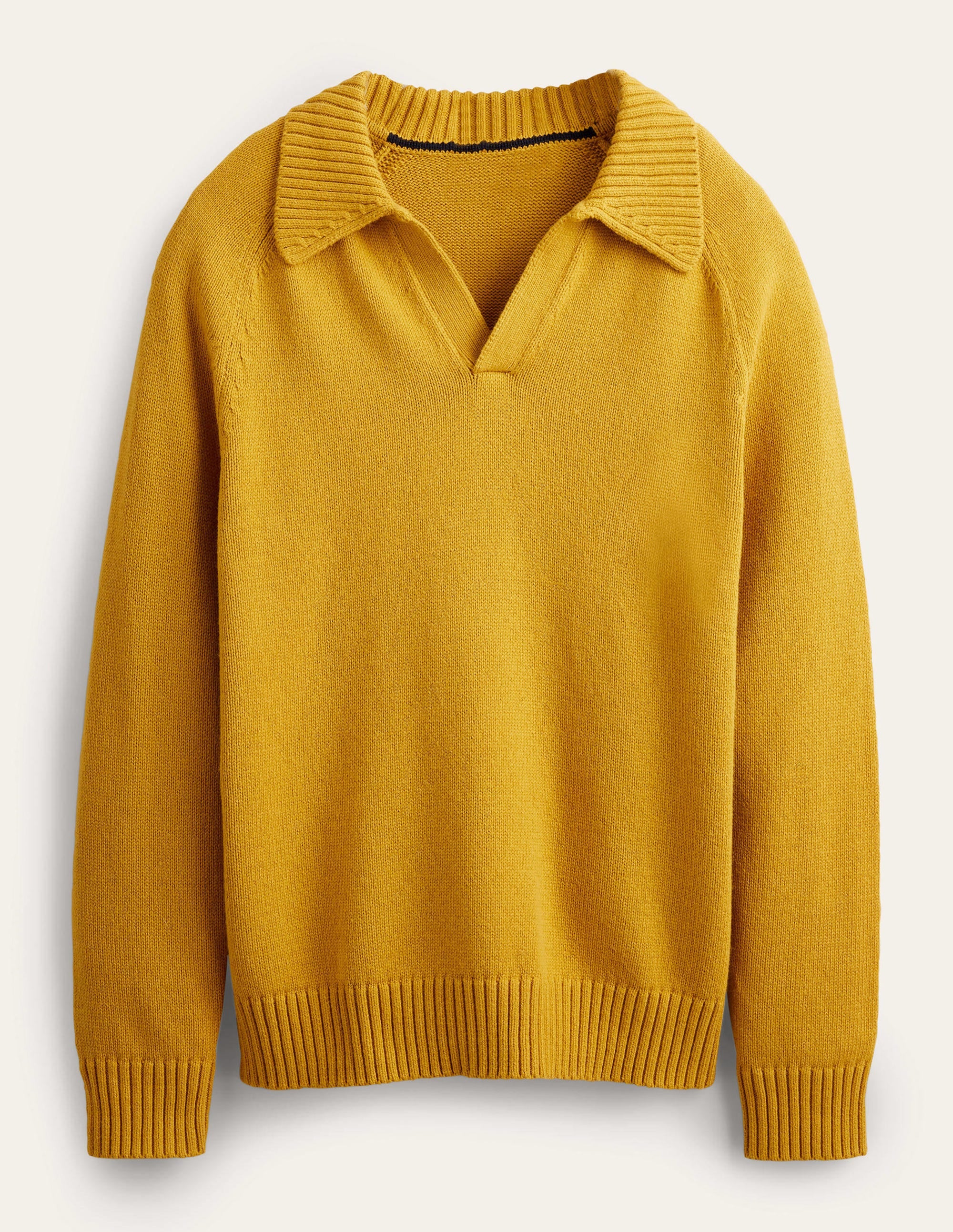 Open Collar Sweater-Light Bronze - Image 5