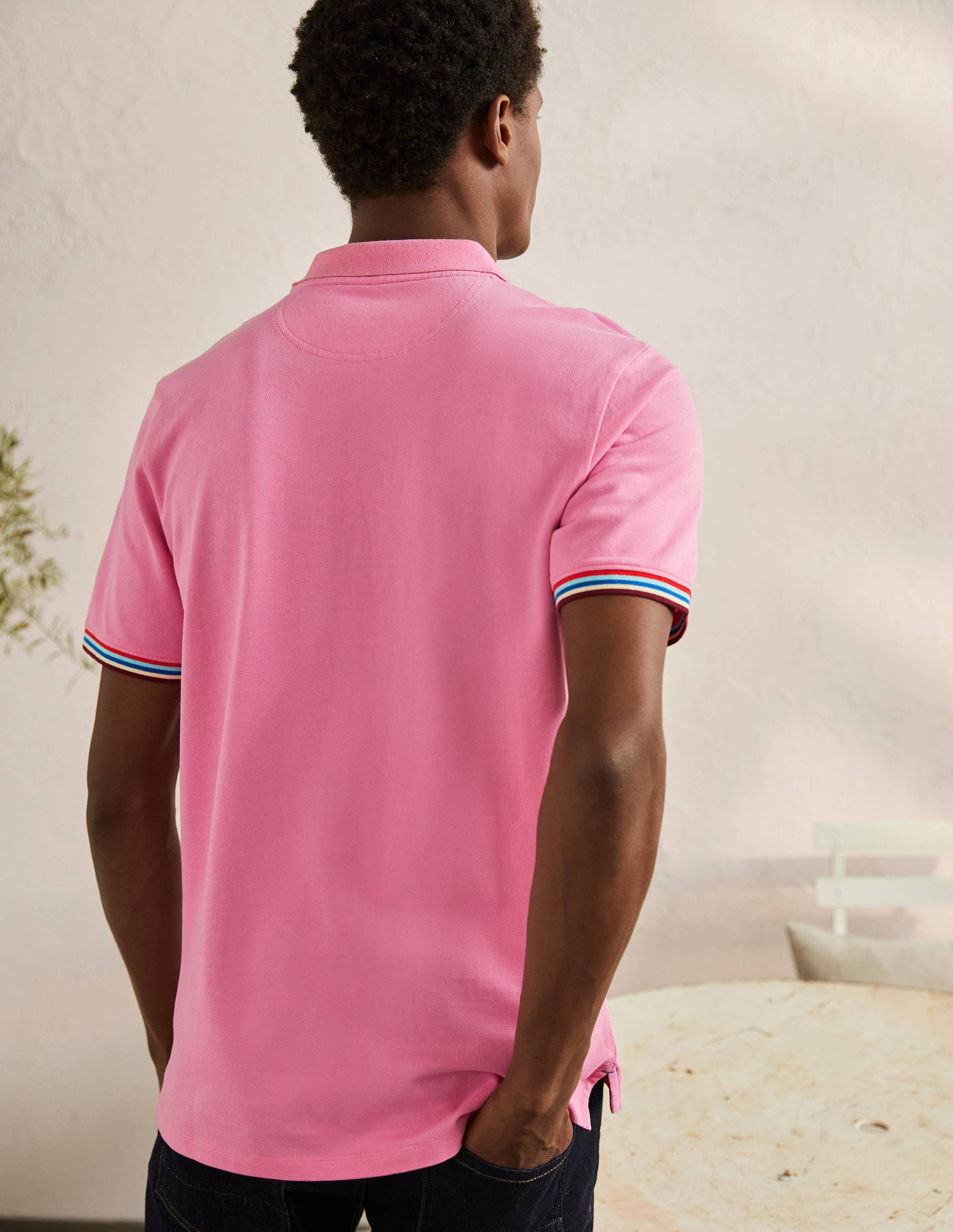 Piqué Polo Shirt-Bright Petal - Image 3