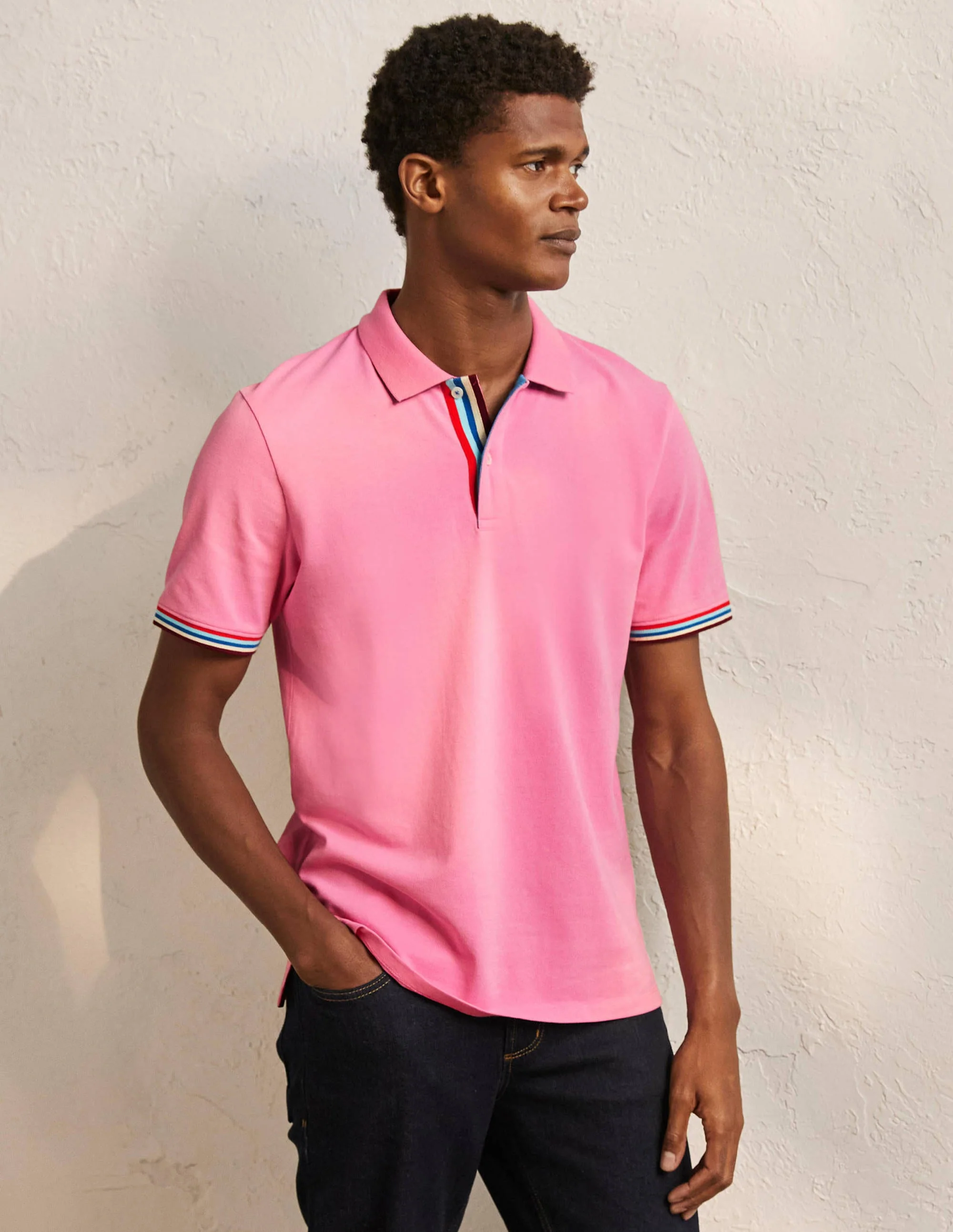 Piqué Polo Shirt-Bright Petal - Image 4