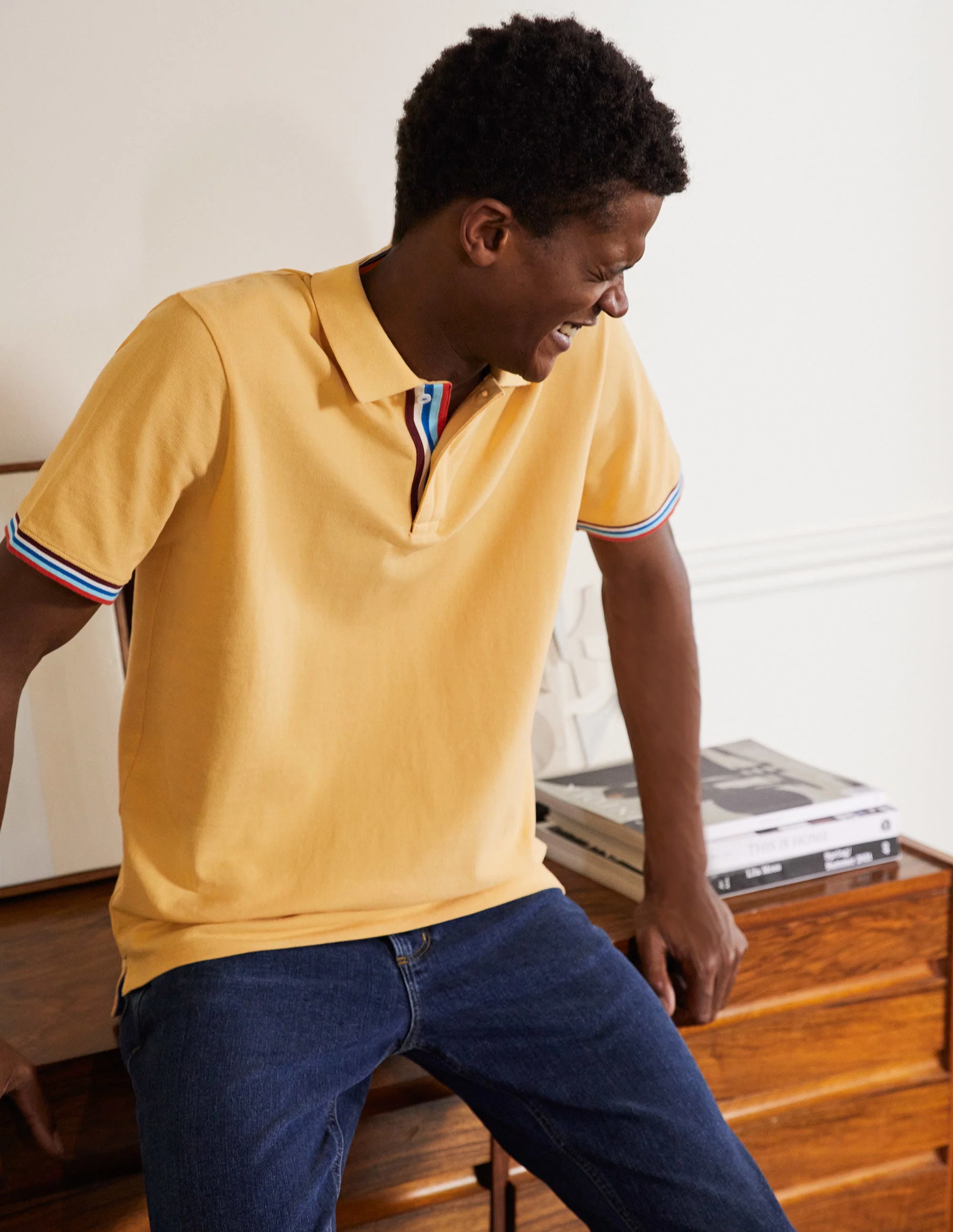 Piqué Polo Shirt-Cornsilk Yellow