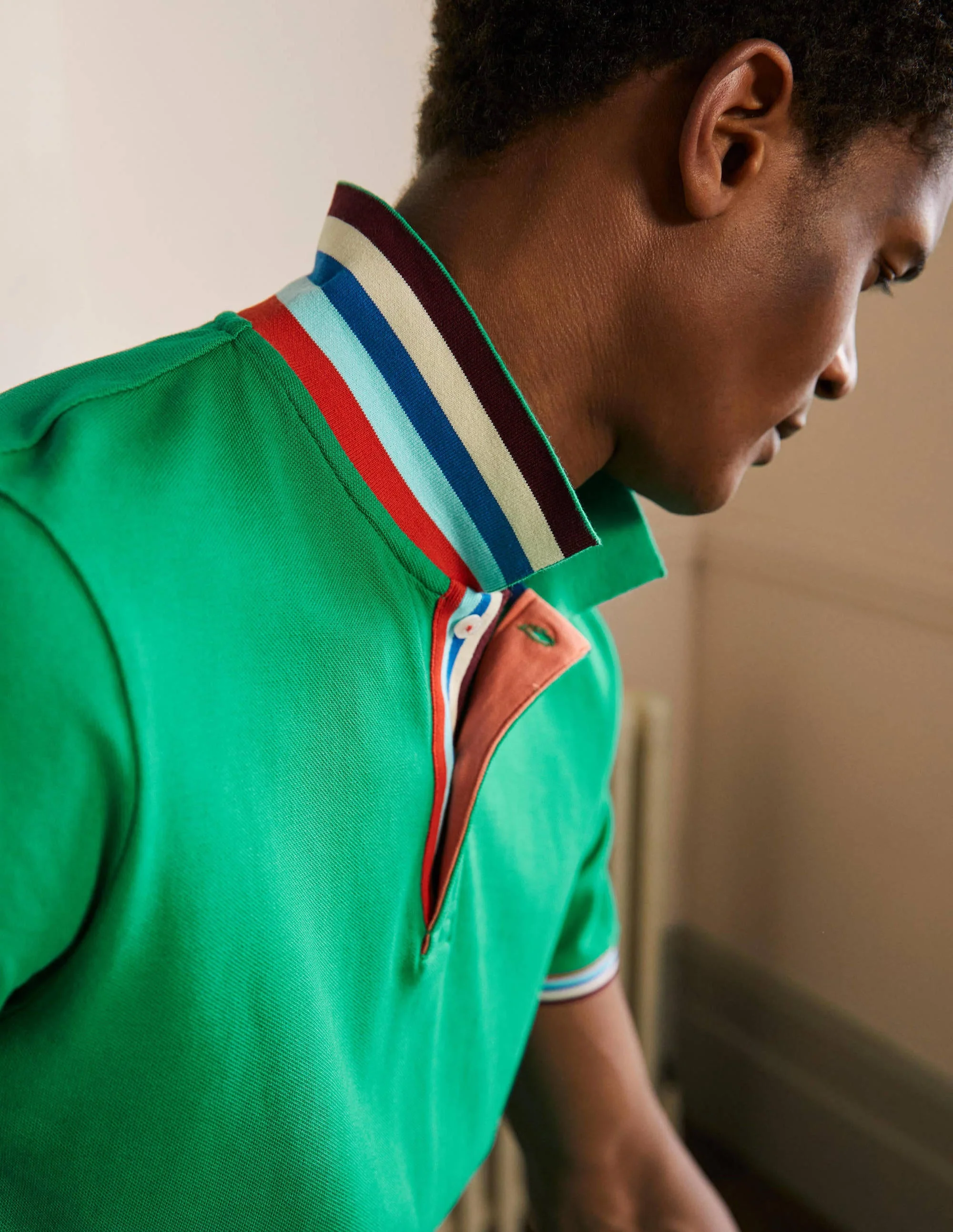 Piqué Polo Shirt-Green Pepper - Image 2