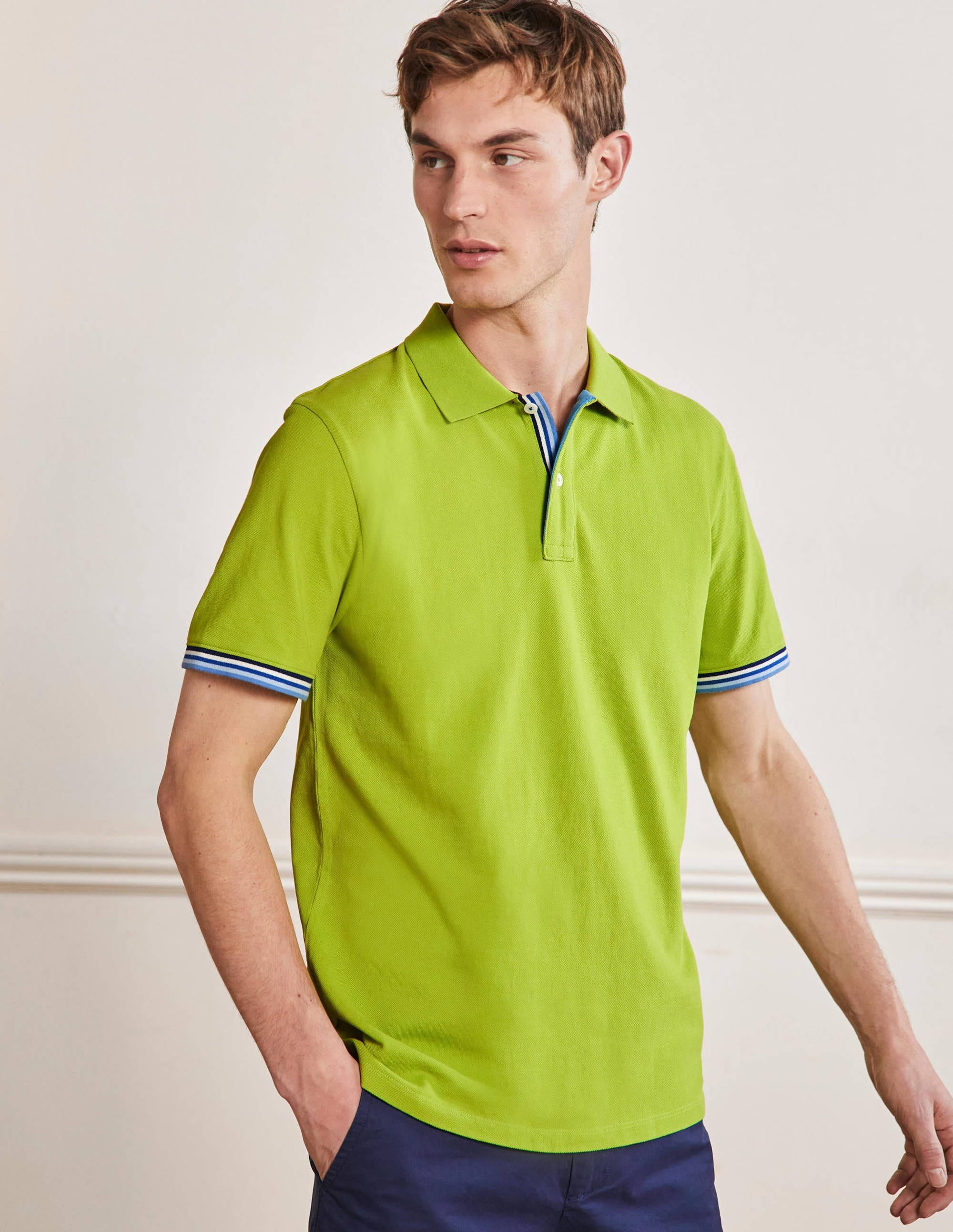 Piqué Polo Shirt-Kiwi Green
