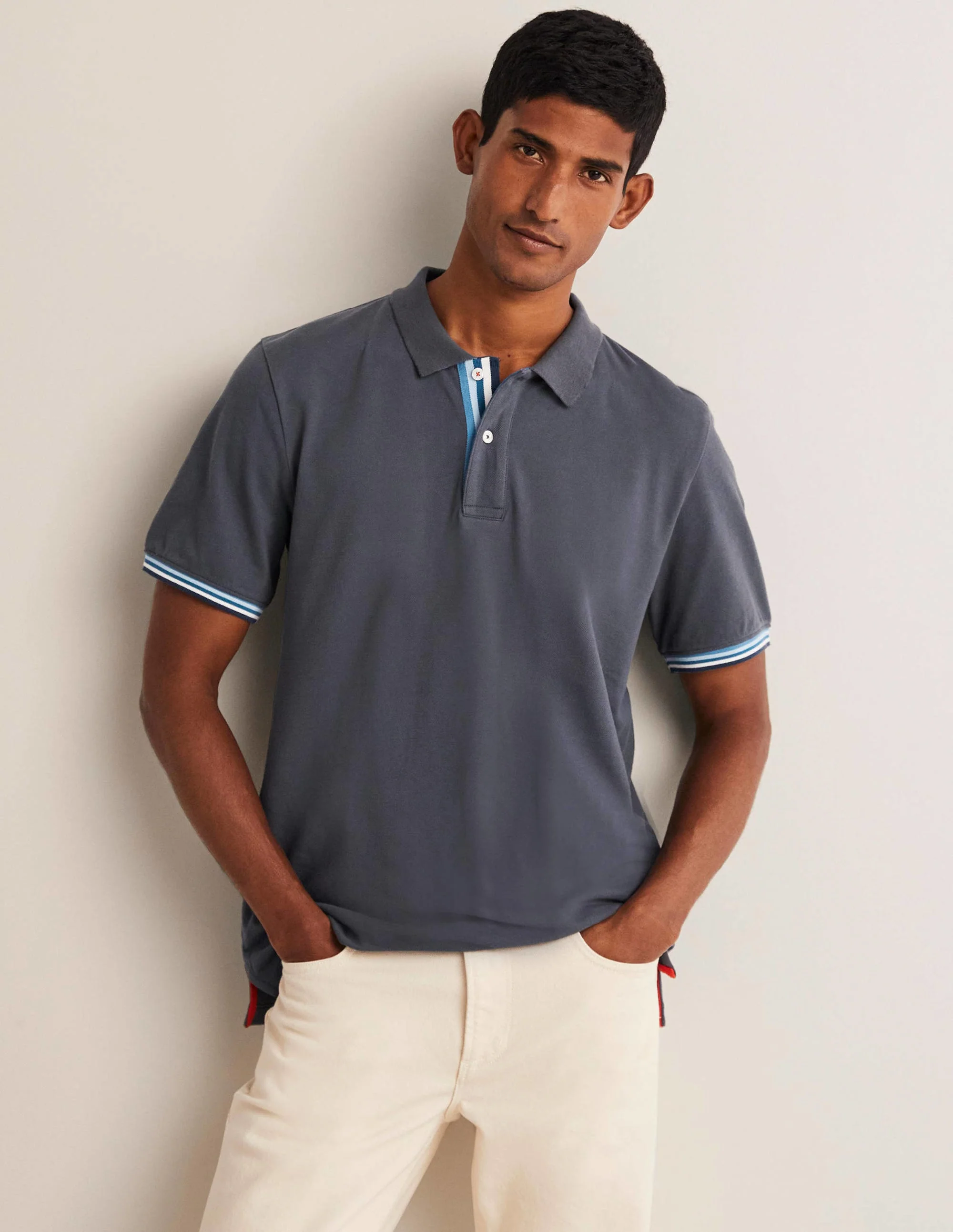 Piqué Polo Shirt-London Grey