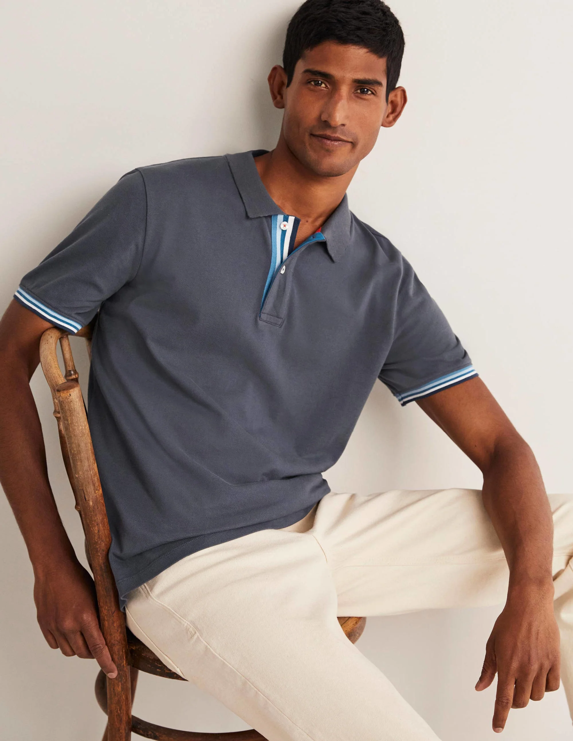 Piqué Polo Shirt-London Grey - Image 4