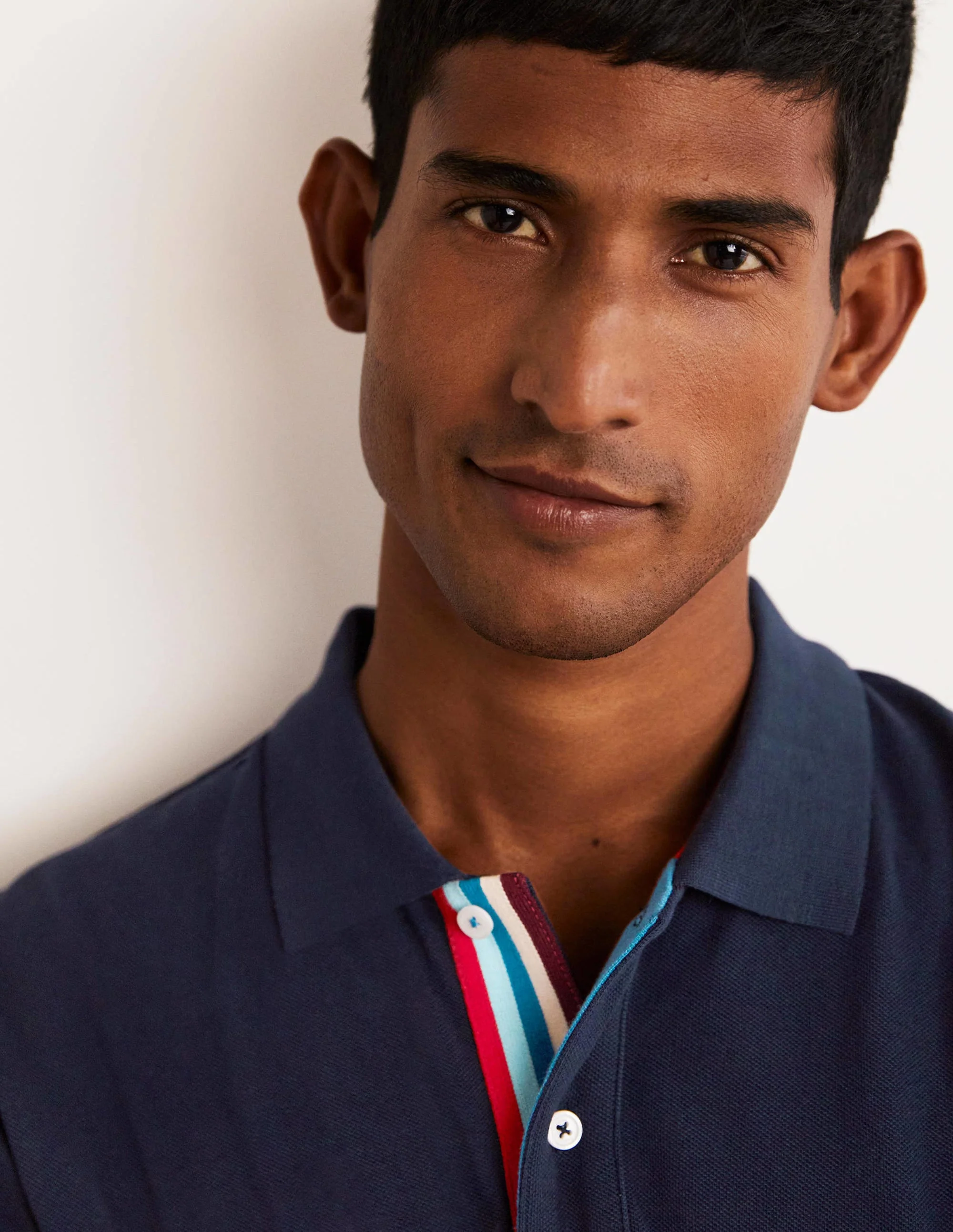 Piqué Polo Shirt-Navy Multi - Image 2