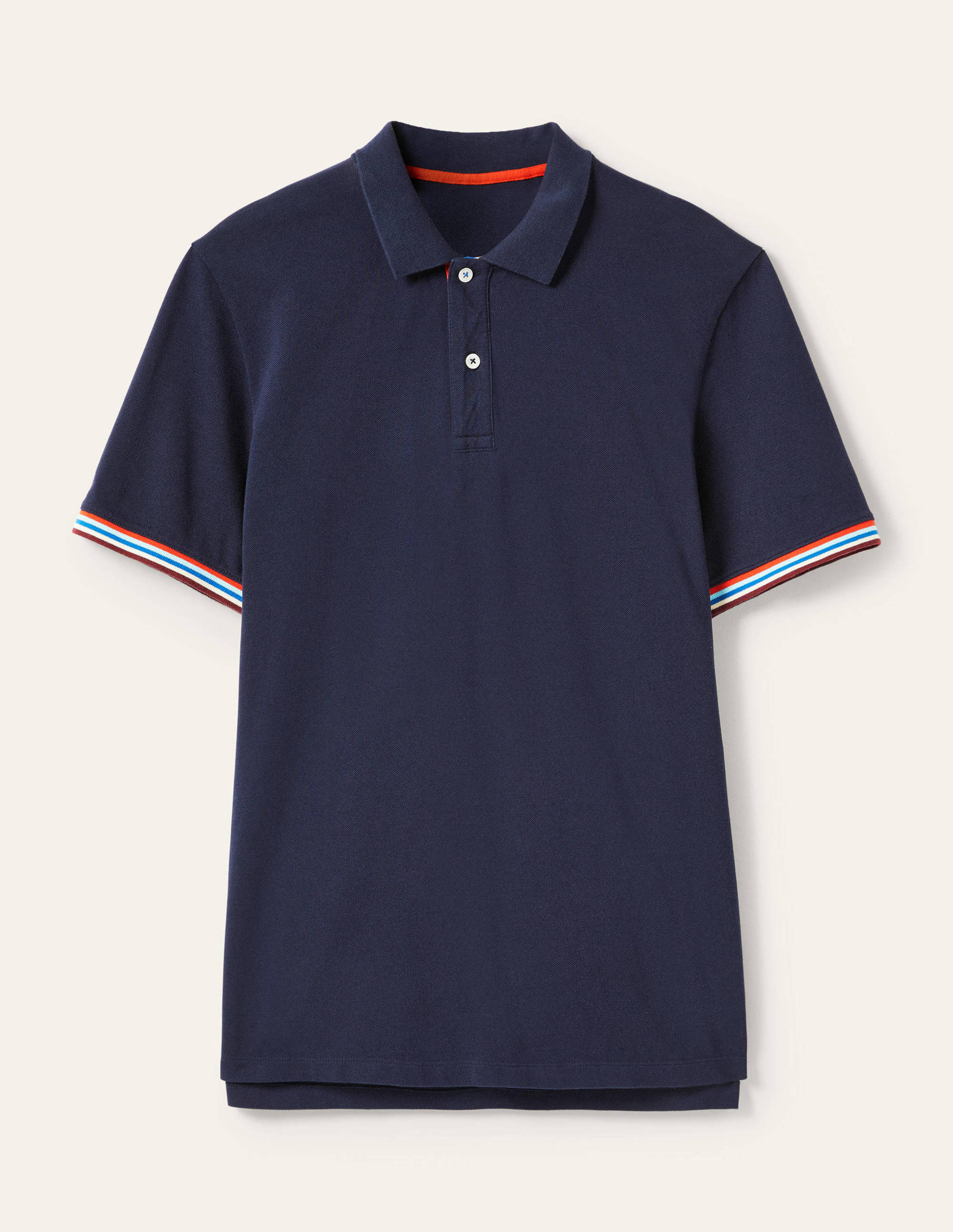 Piqué Polo Shirt-Navy Multi - Image 6