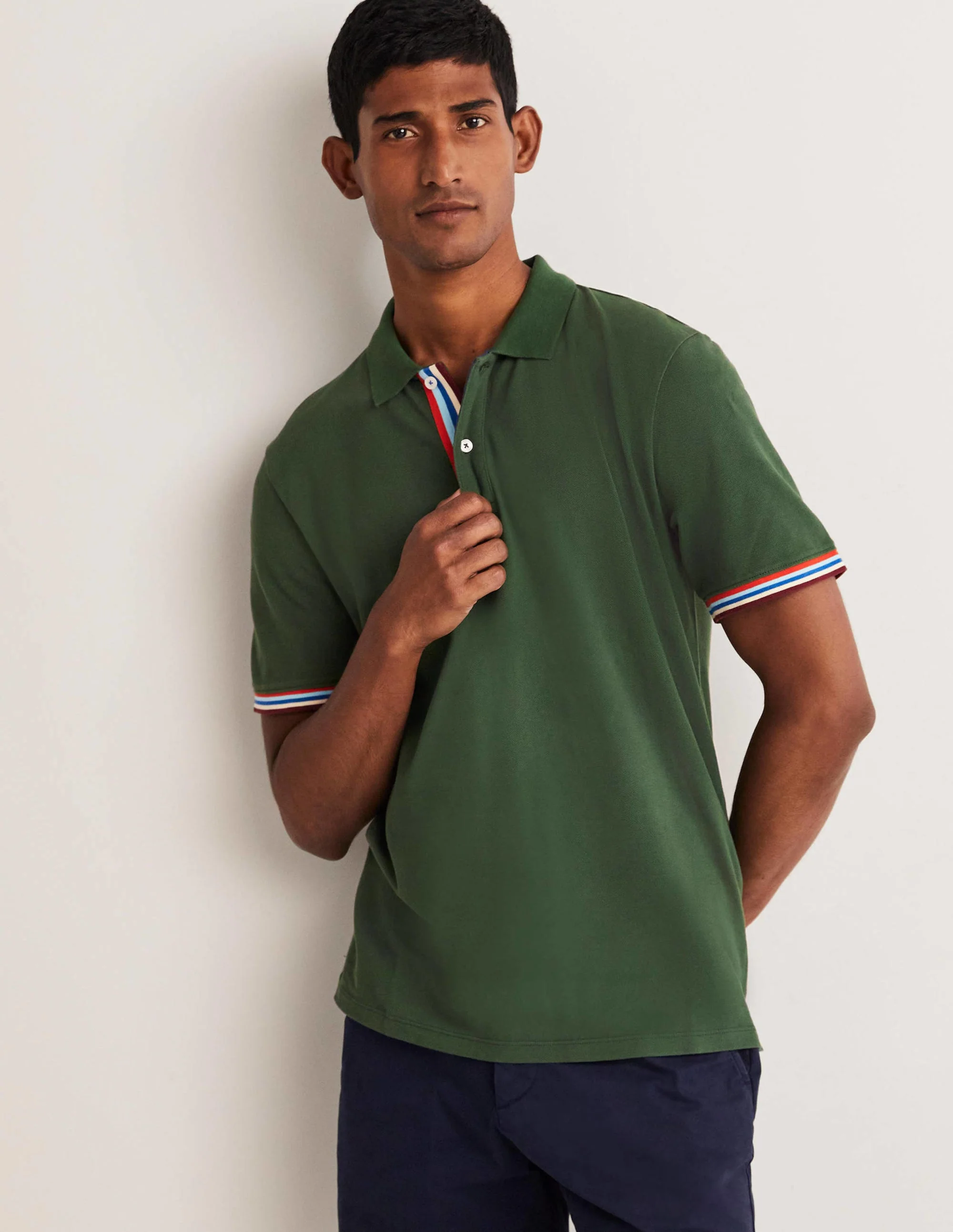 Piqué Polo Shirt-Park Green