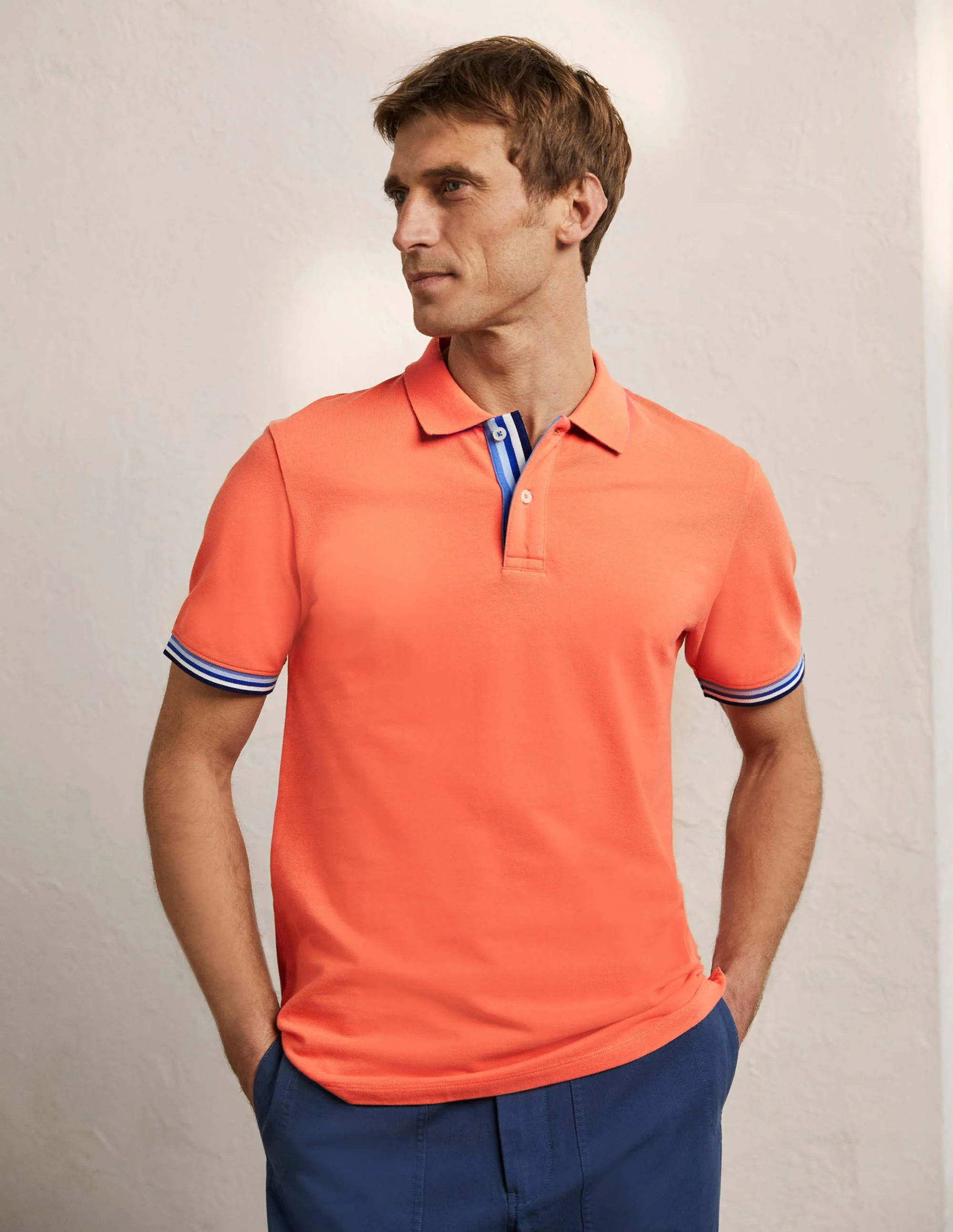 Piqué Polo Shirt-Persimmon - Image 4