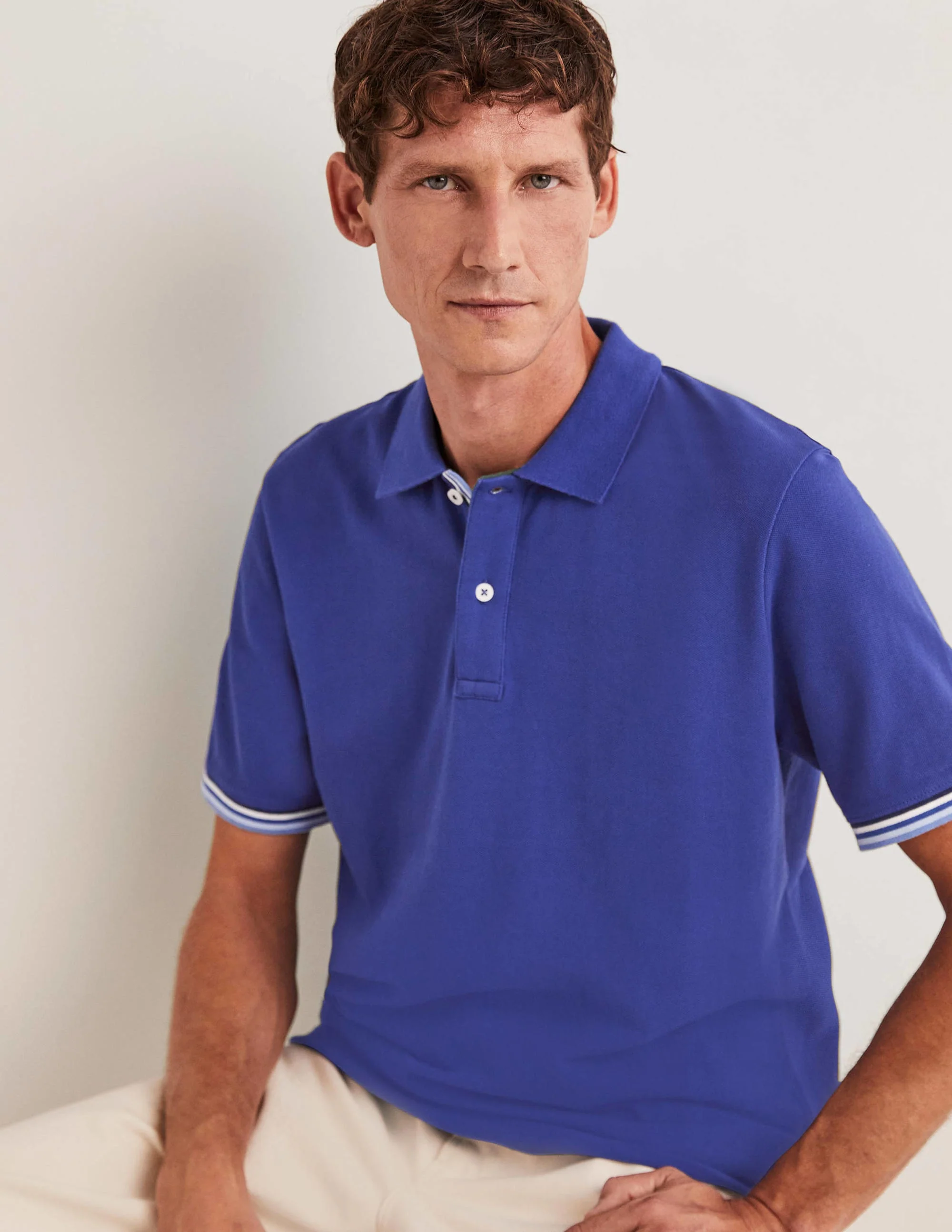 Piqué Polo Shirt-Regal Blue - Image 8
