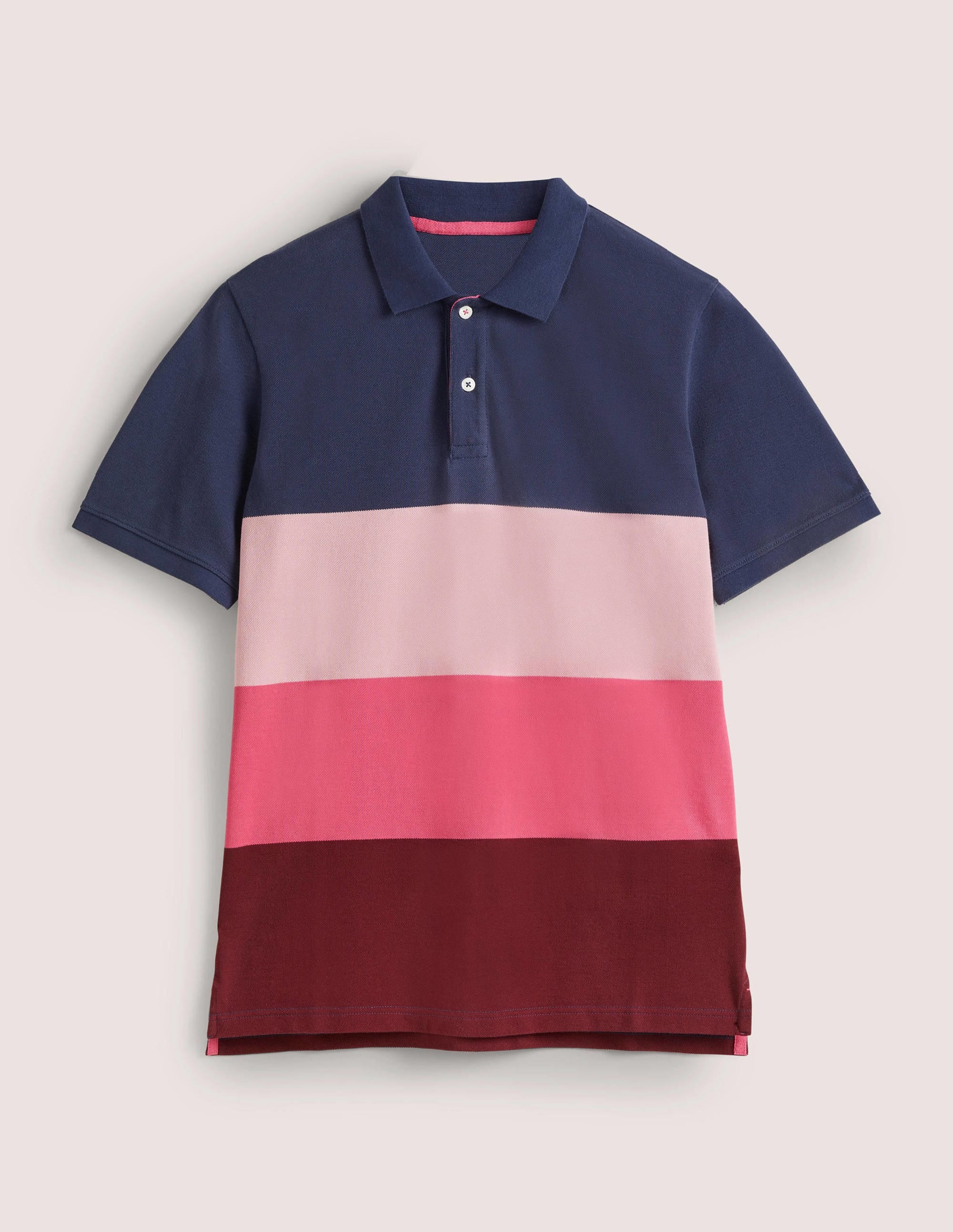 Piqué Polo Shirt-Sweet William Pink Stripe - Image 10
