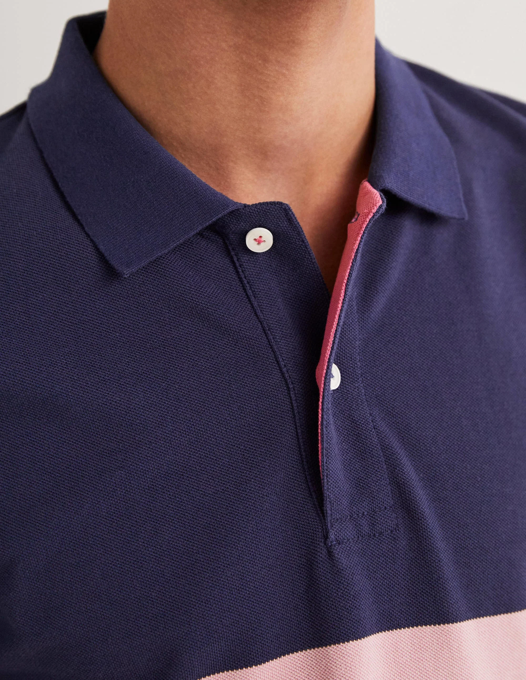 Piqué Polo Shirt-Sweet William Pink Stripe - Image 6