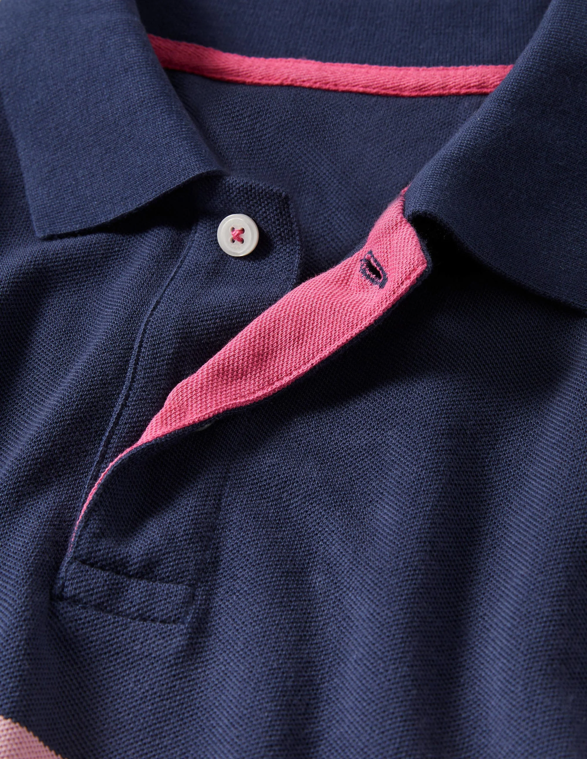 Piqué Polo Shirt-Sweet William Pink Stripe - Image 9