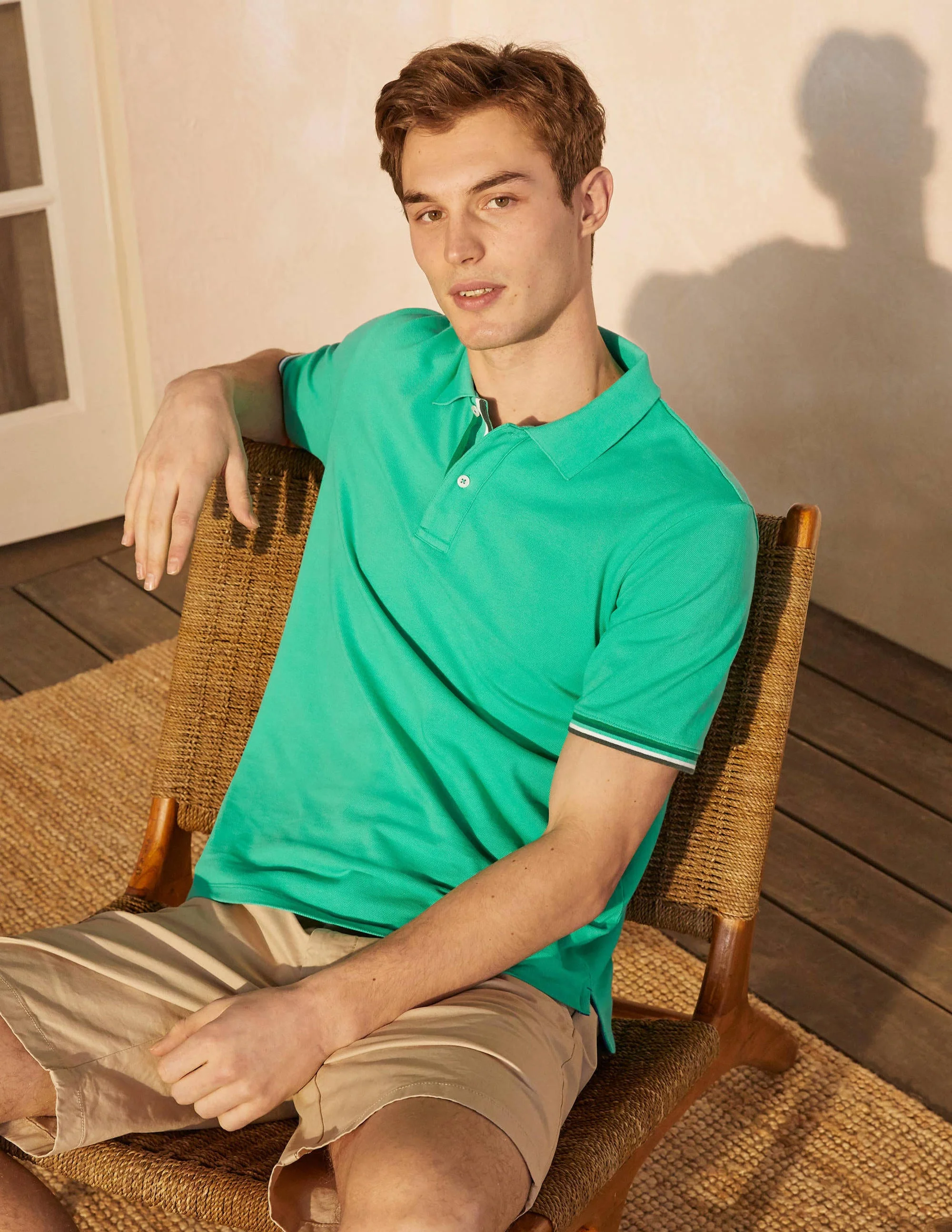 Piqué Polo Shirt-Tropical Green