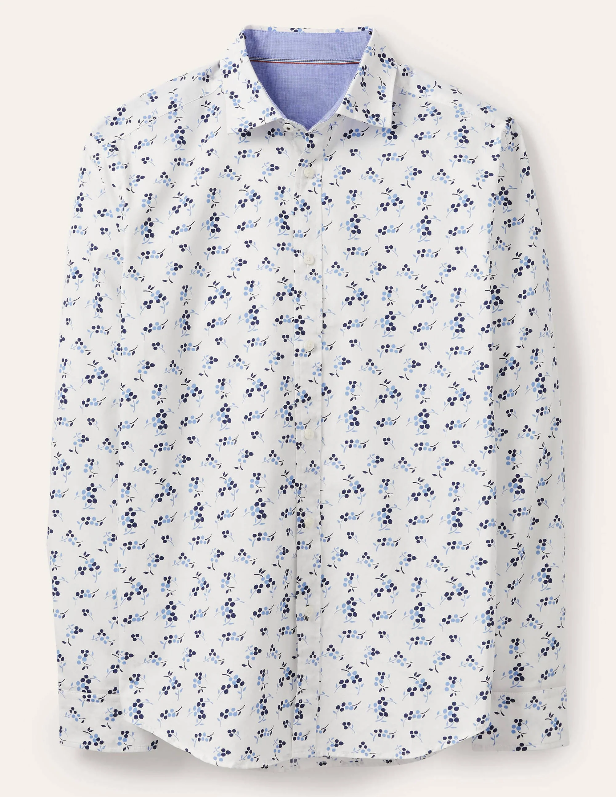 Poplin Printed Shirt-Snowdrop Spot Floral - Image 5