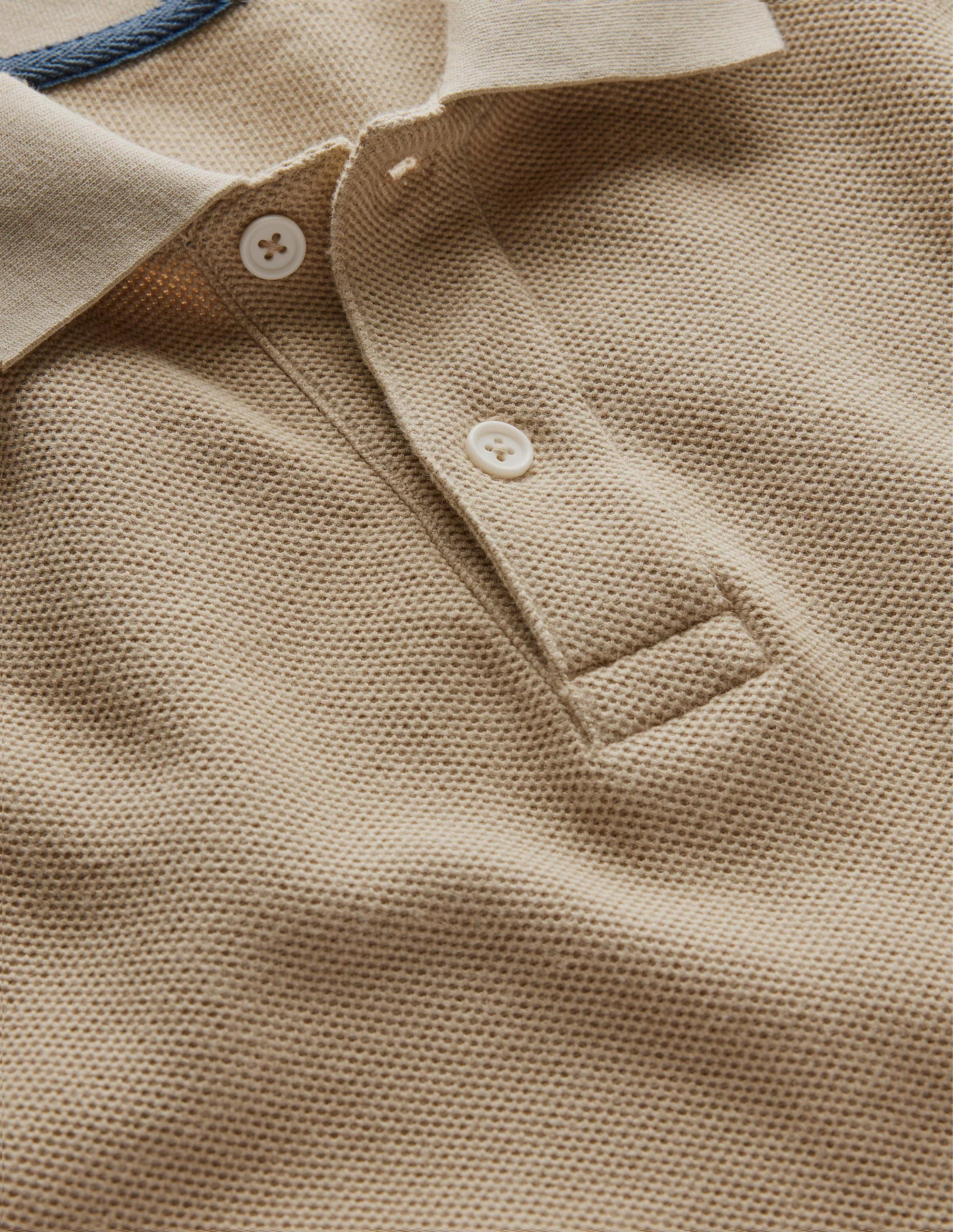 Relaxed Long Sleeve Polo-Stone - Image 6