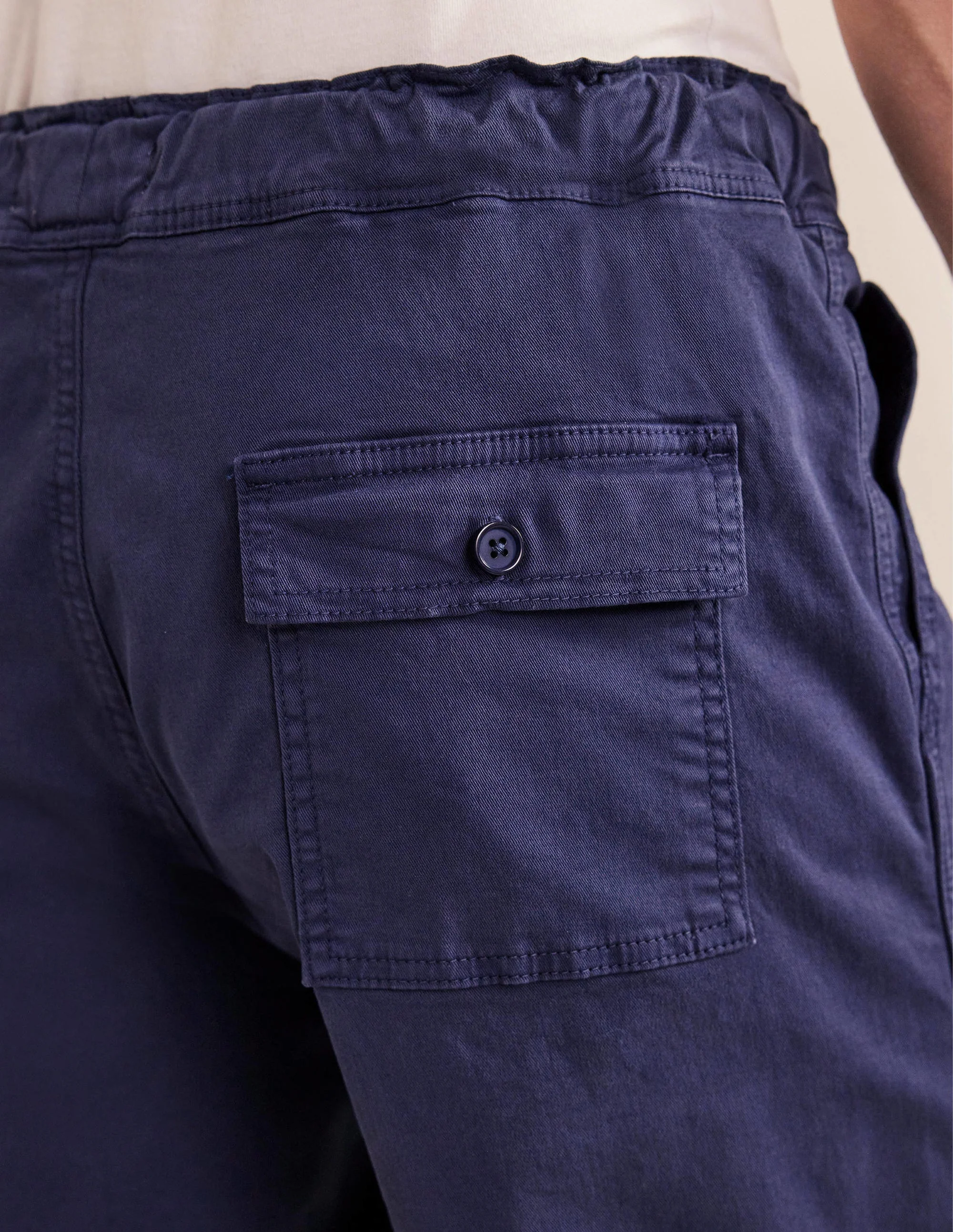 Relaxed Twill Shorts-Space Blue - Image 2
