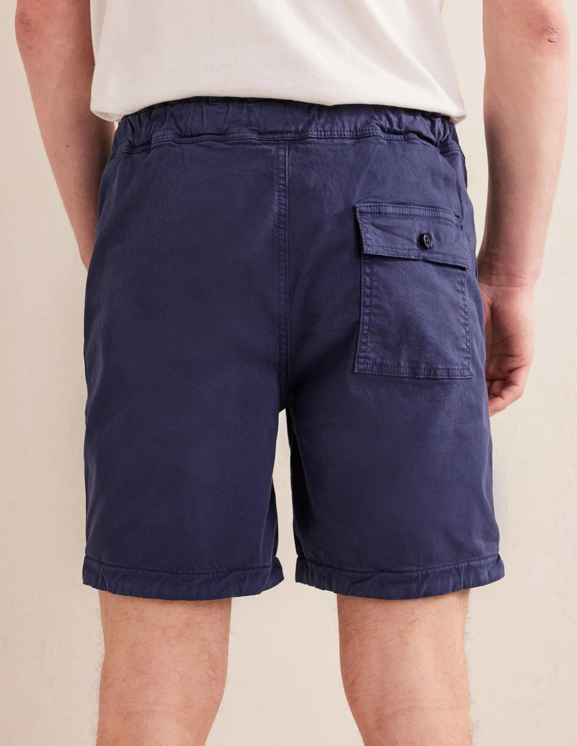 Relaxed Twill Shorts-Space Blue - Image 3