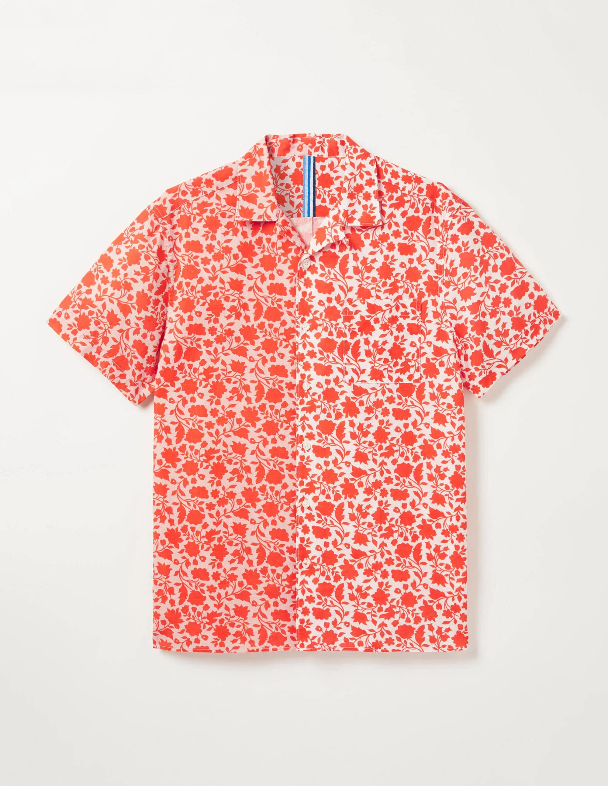 Revere Linen Cotton shirt-Hotchpotch Red Floral - Image 6