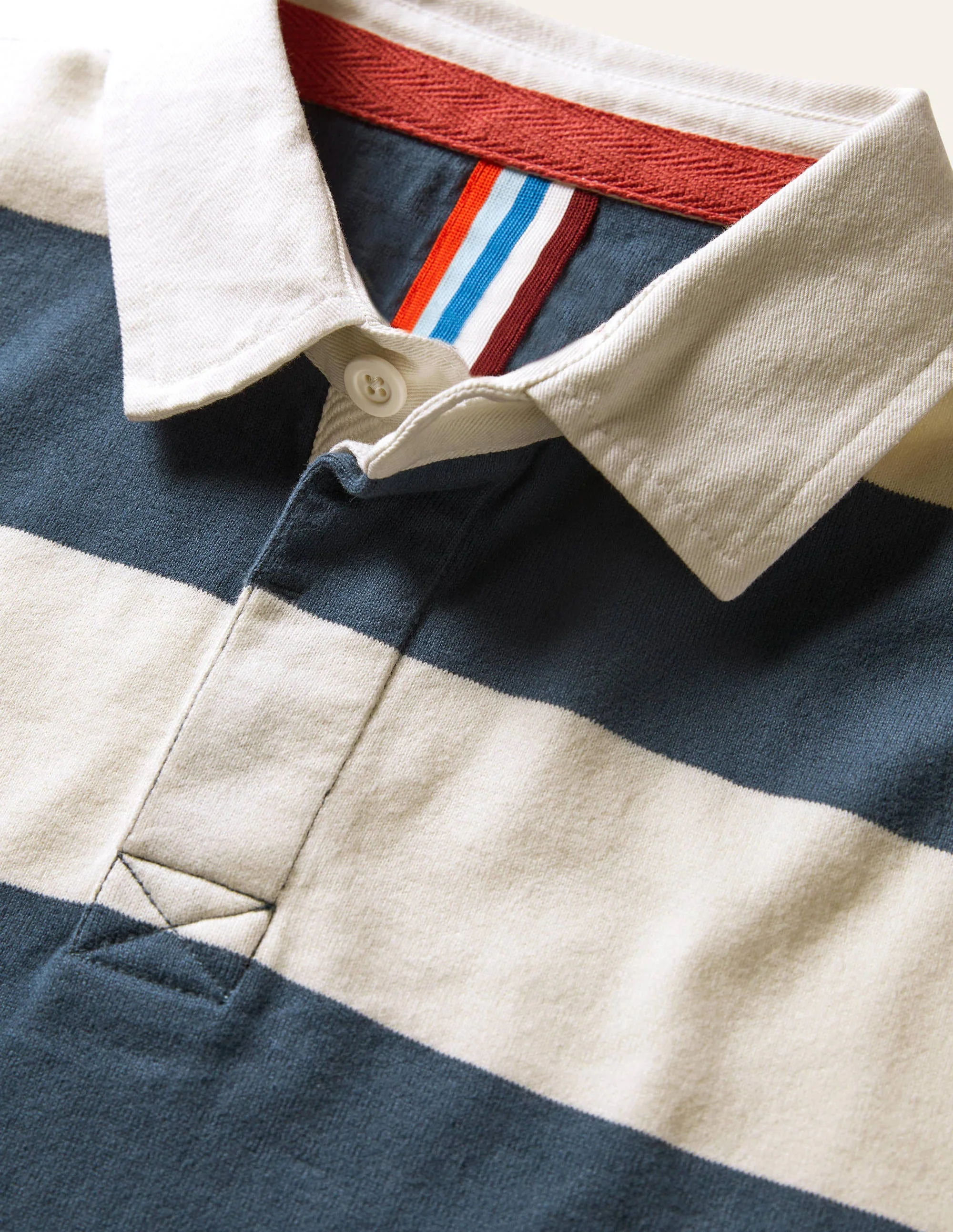 Rugby Shirt-Ensign Blue/ Ecru - Image 5