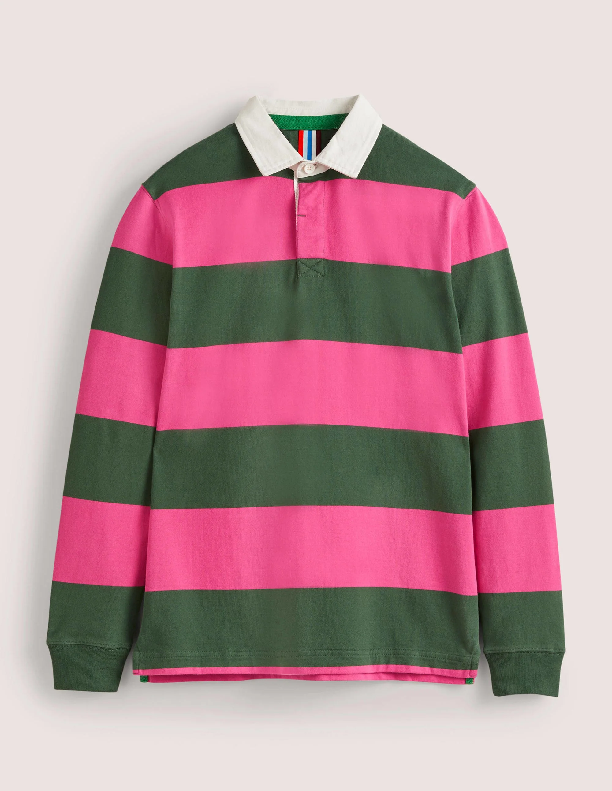 Rugby Shirt-Sweet William/Dark Green - Image 5
