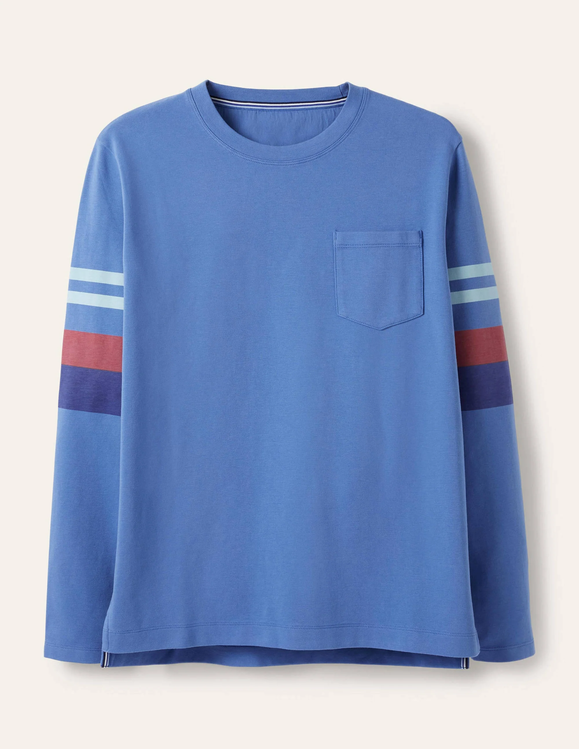 Rye Pocket Crew-Inky Blue Sleeve Stripe - Image 6