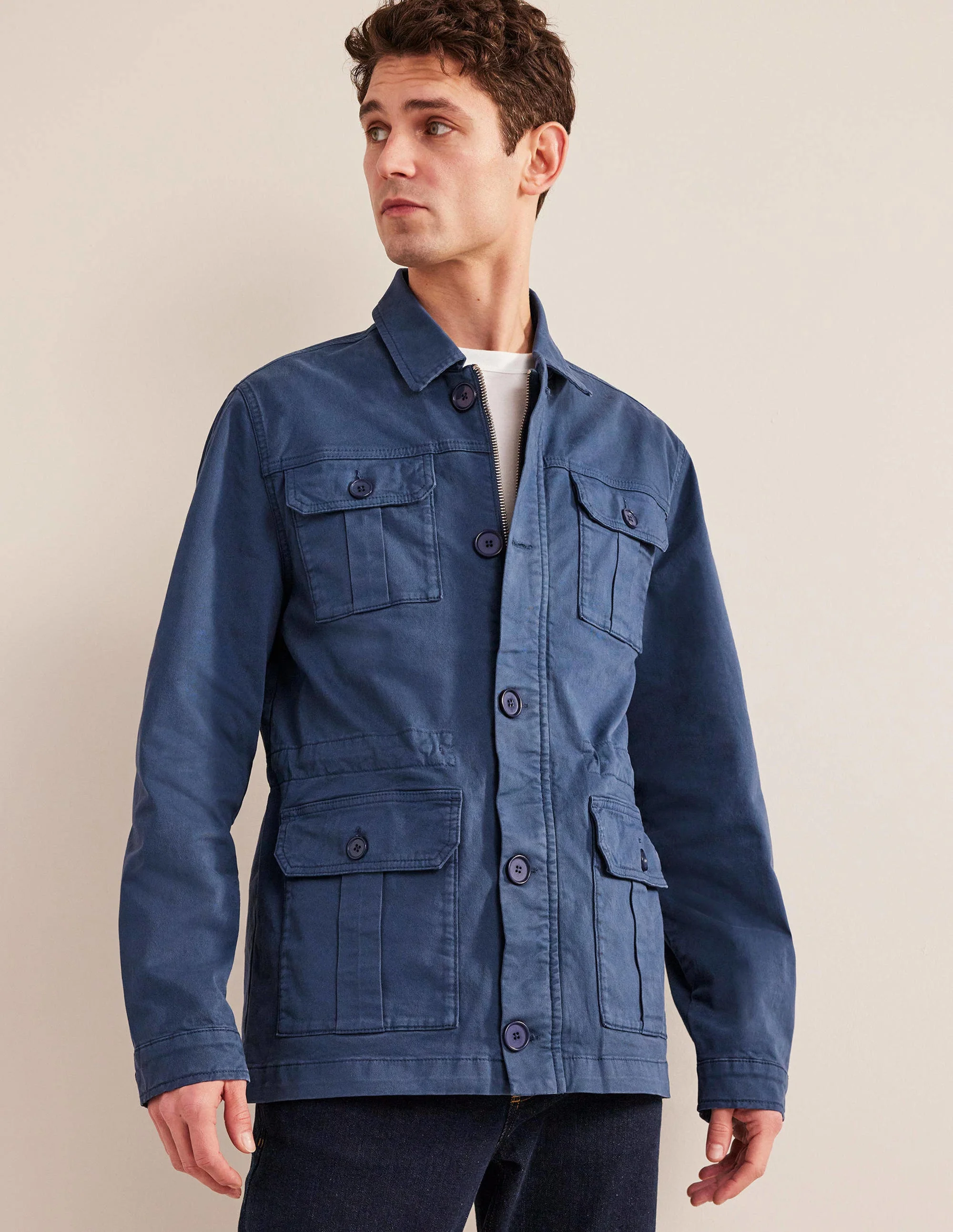 Safari Jacket-Laundered Navy
