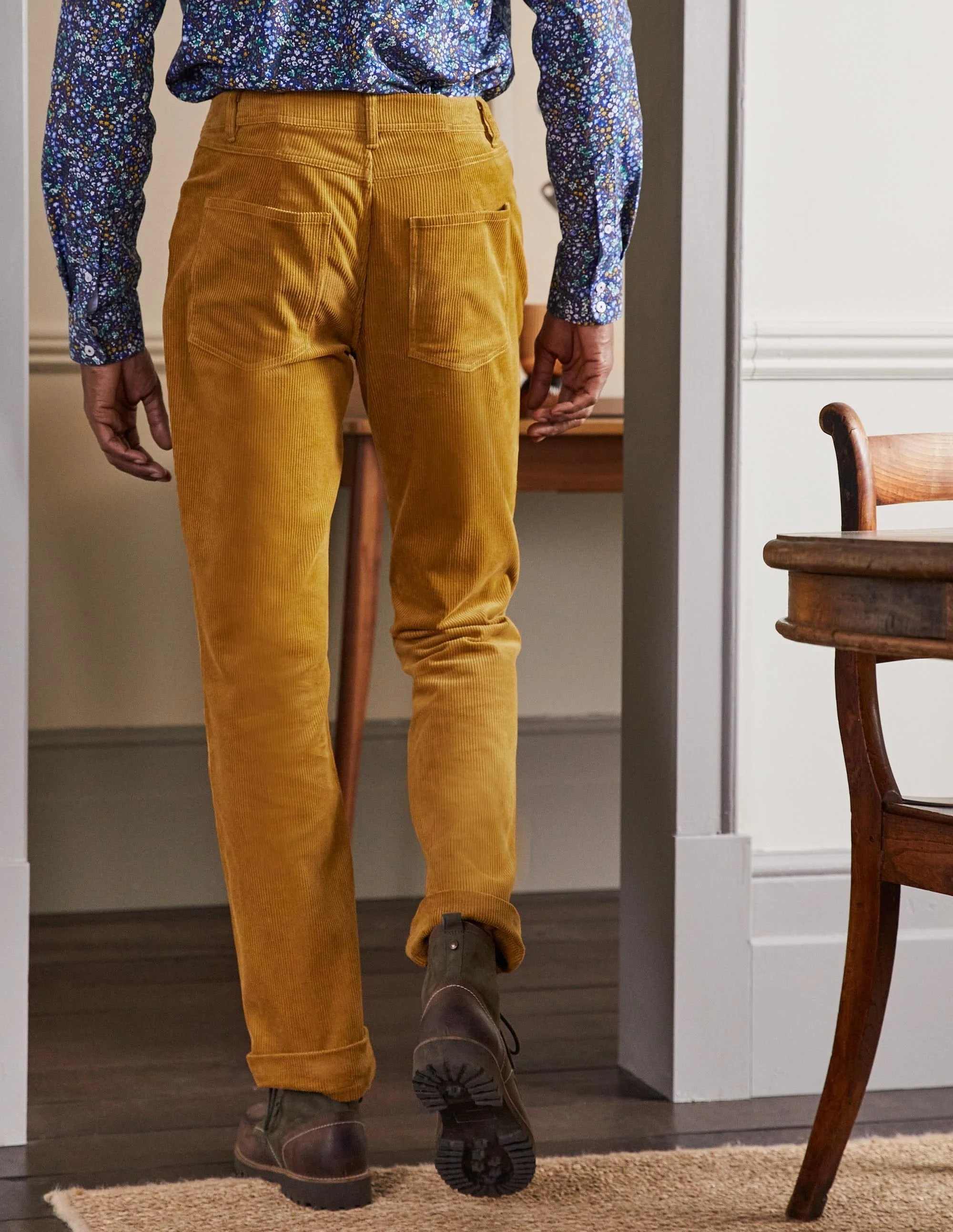 Sebastian Cord Pants-Mustard - Image 3